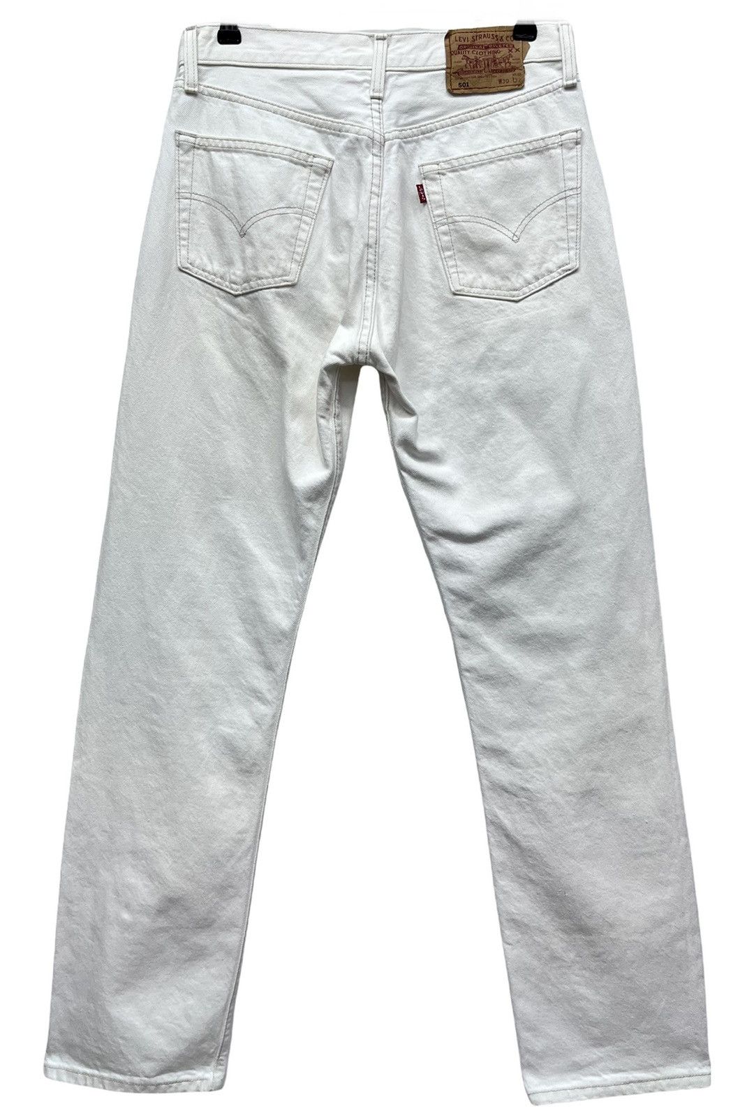 Levi's FYE🔥Custom Rework Distressed Ripped Vtg White Levi’s 501 Size US 29 - 9 Thumbnail