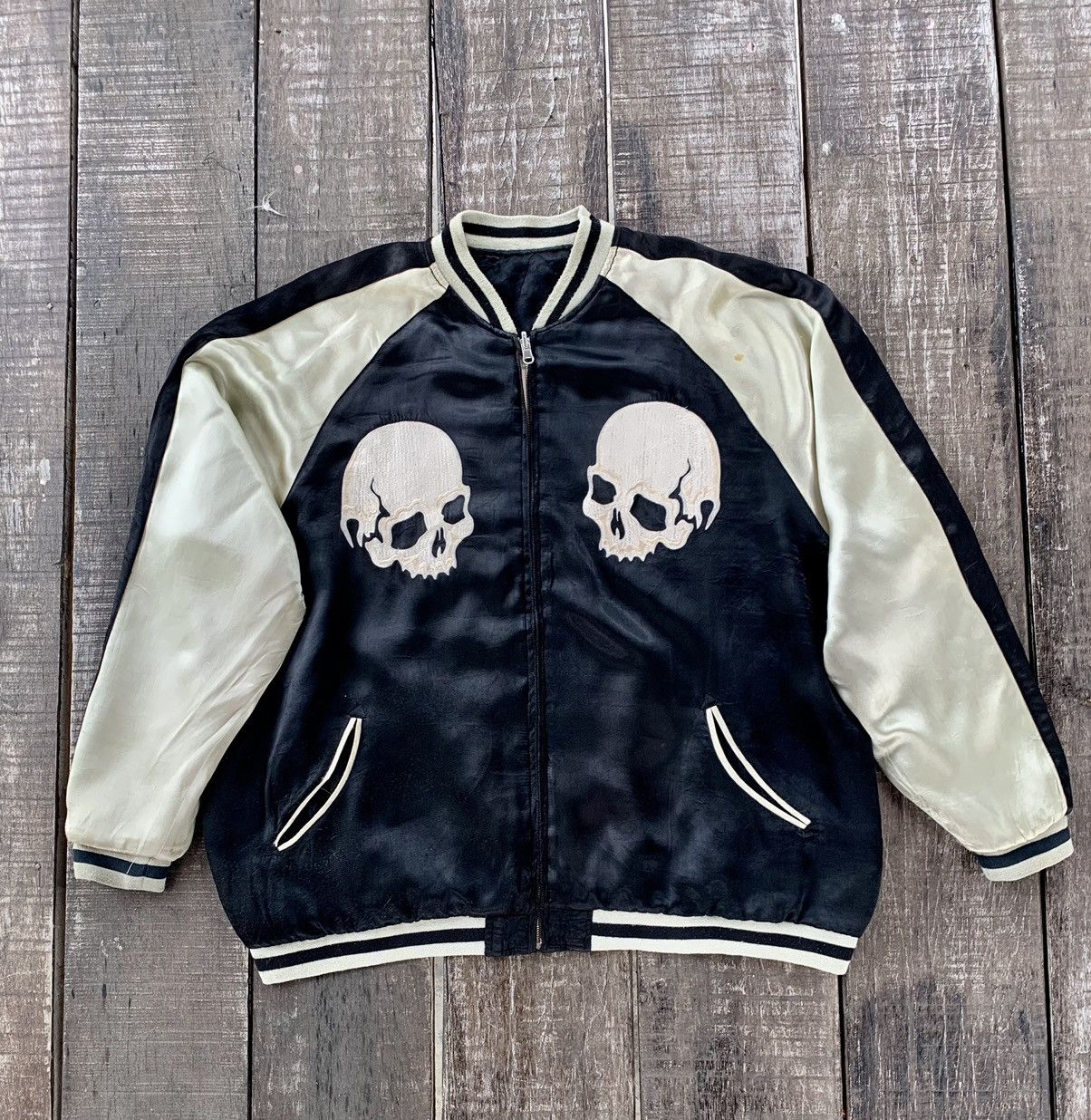 Japanese Brand Sukajan reversible bomber jacket Size US XXL / EU 58 / 5 - 1 Thumbnail