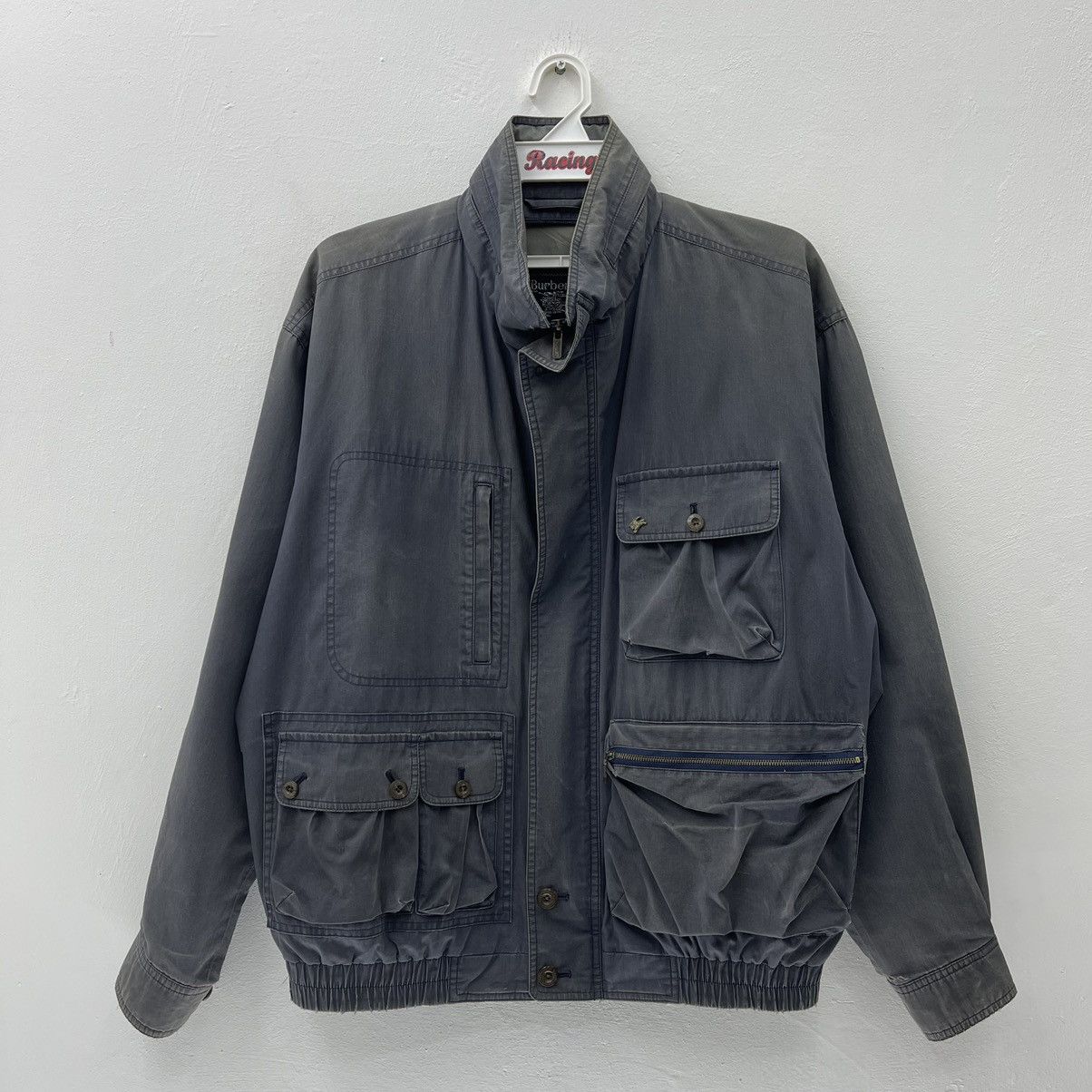 Burberry Burberrys Sweater Jacket Vintage 90s Embroidery Logo Size US XL / EU 56 / 4 - 1 Thumbnail