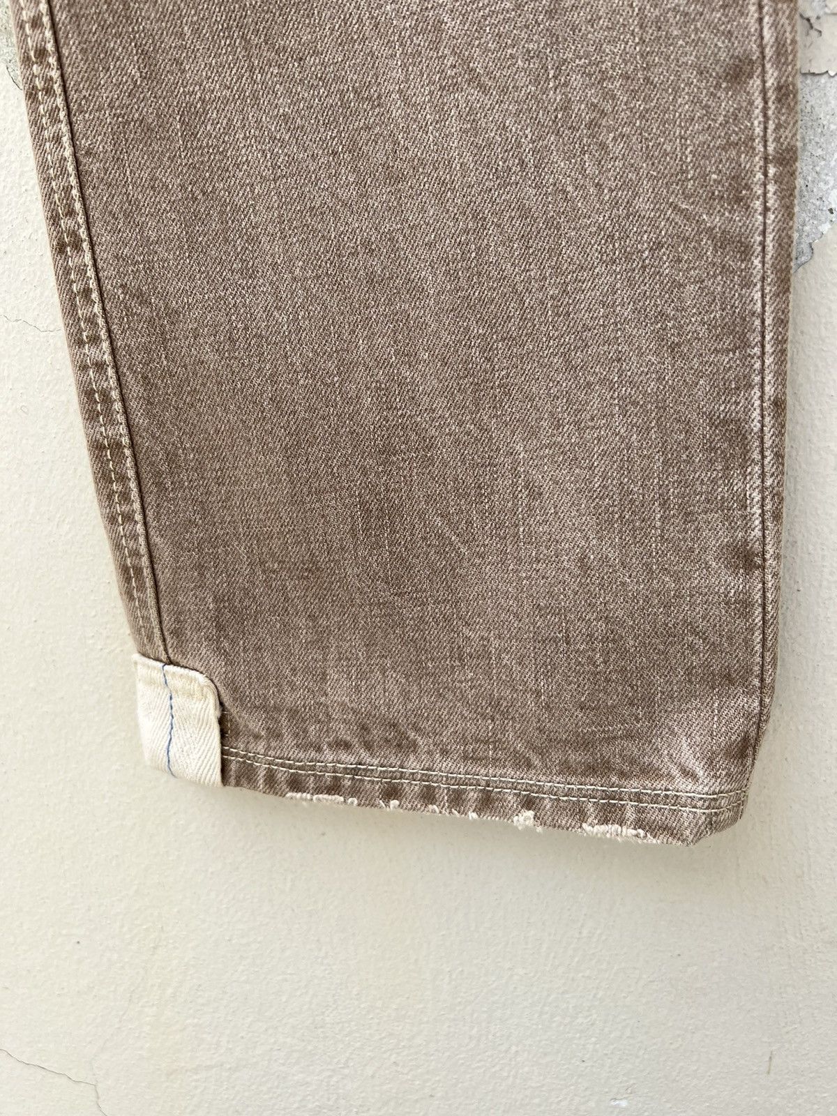 R.Newbold Vintage R. Newbold Fade Denim Patchwork Work Jeans Size US 30 / EU 46 - 13 Thumbnail