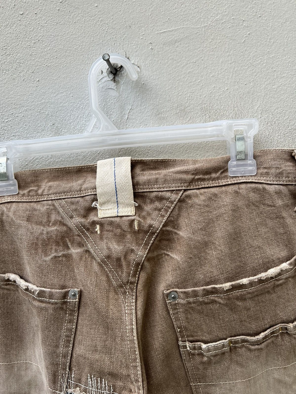 R.Newbold Vintage R. Newbold Fade Denim Patchwork Work Jeans Size US 30 / EU 46 - 20 Thumbnail