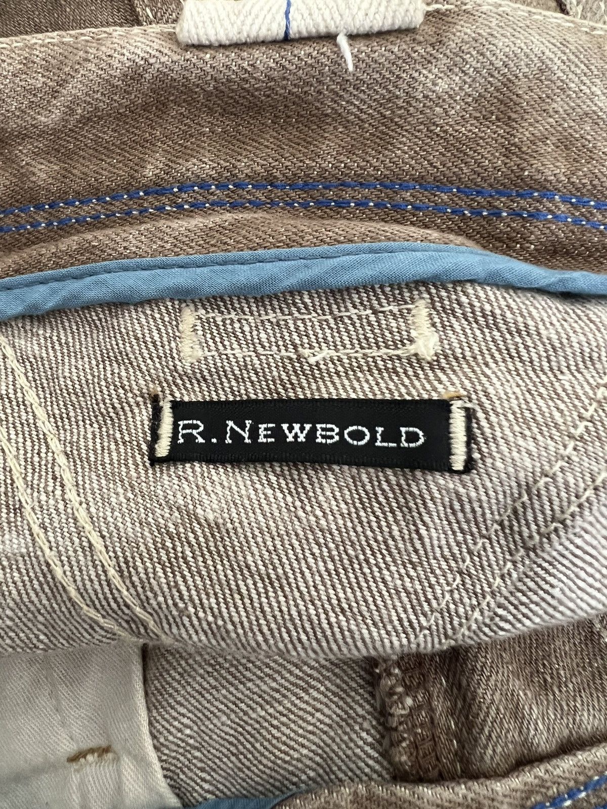 R.Newbold Vintage R. Newbold Fade Denim Patchwork Work Jeans Size US 30 / EU 46 - 22 Thumbnail