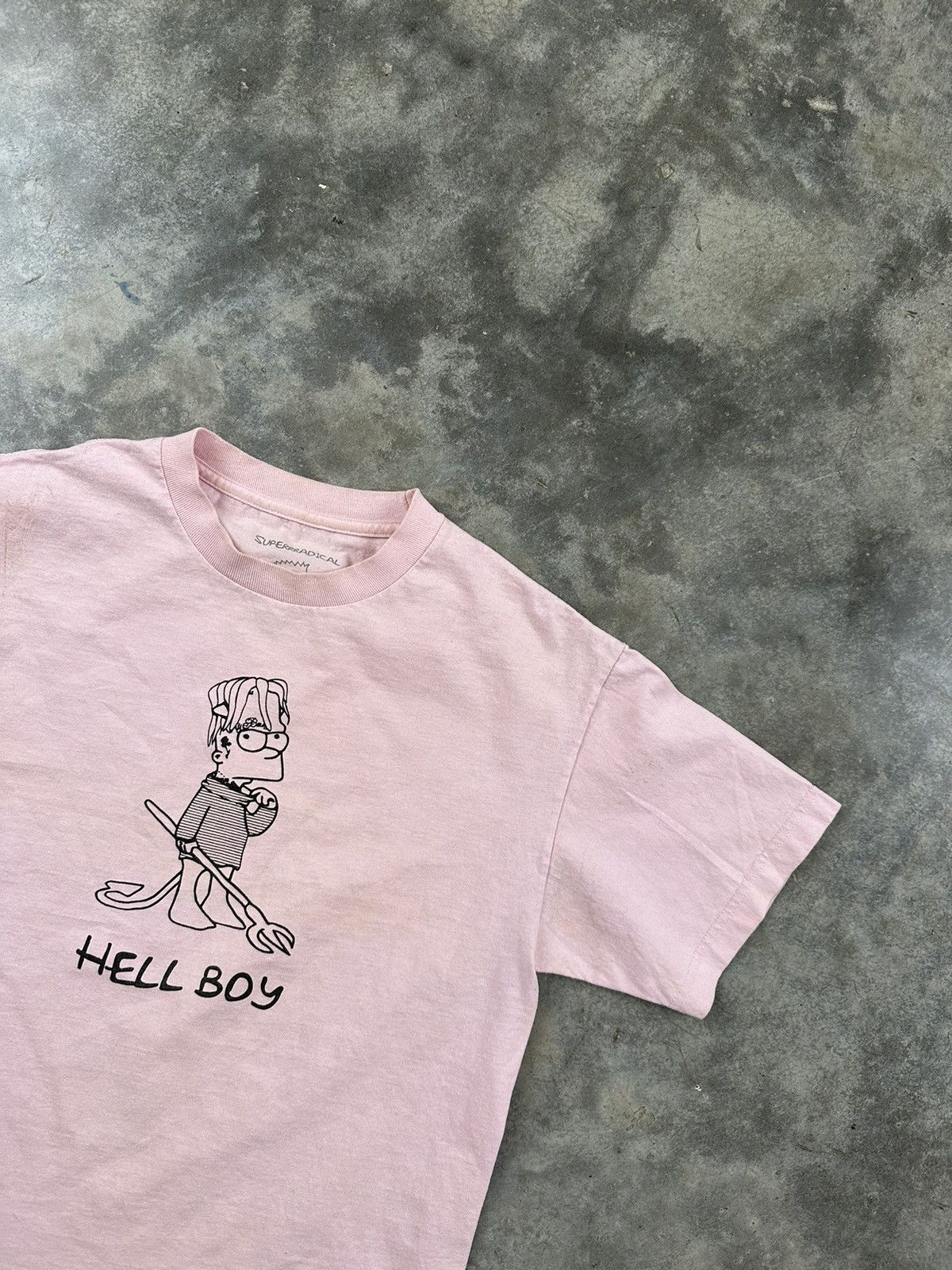 Superrradical Superrradical Pink " Hellboy " Bart Simpson Devil Tee Pink Size US M / EU 48-50 / 2 - 2 Thumbnail