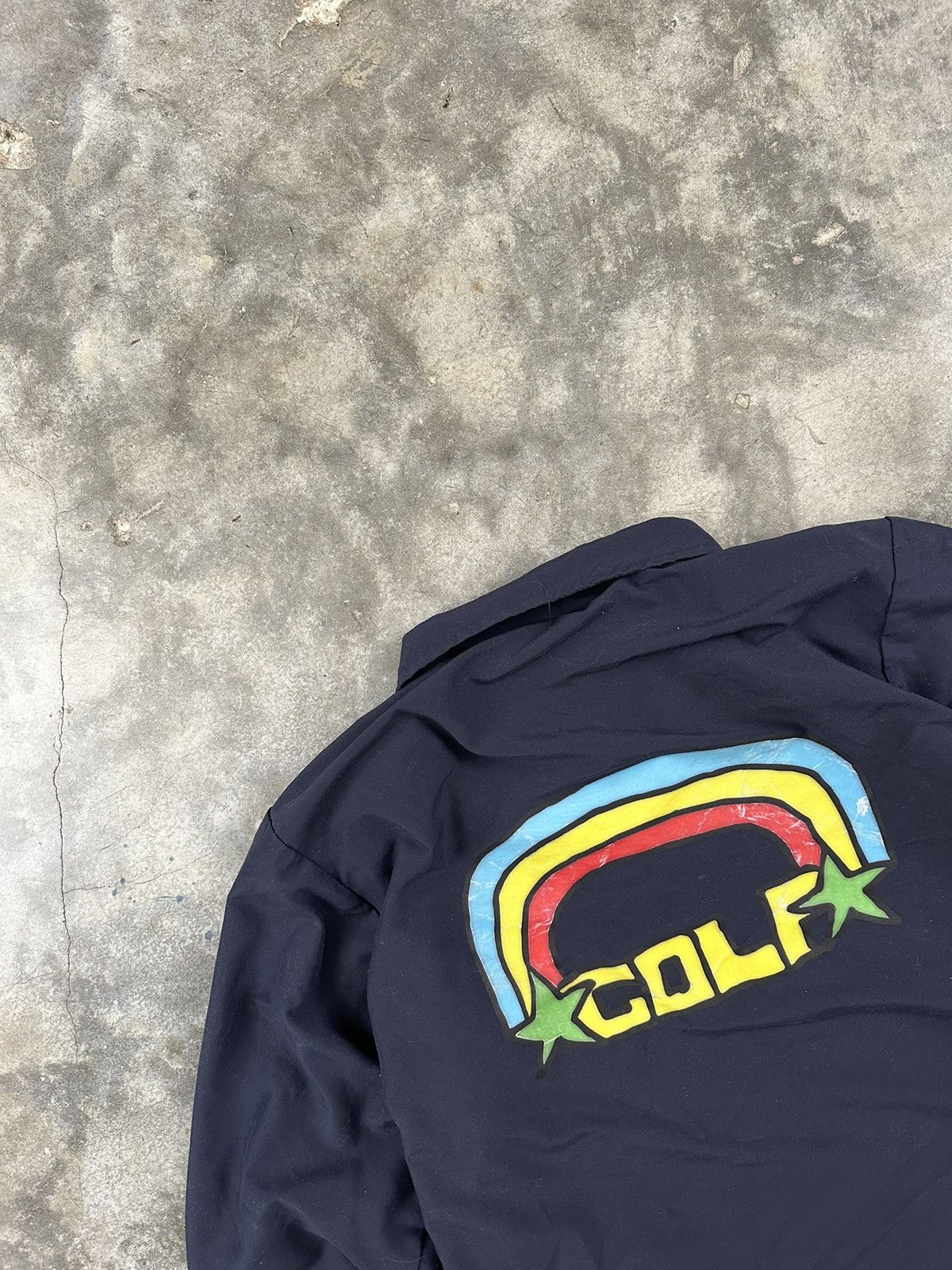 Golf Wang Golf Wang Navy Rainbow Drawn Logo Coach Jacket Sz. Small Size US S / EU 44-46 / 1 - 2 Thumbnail