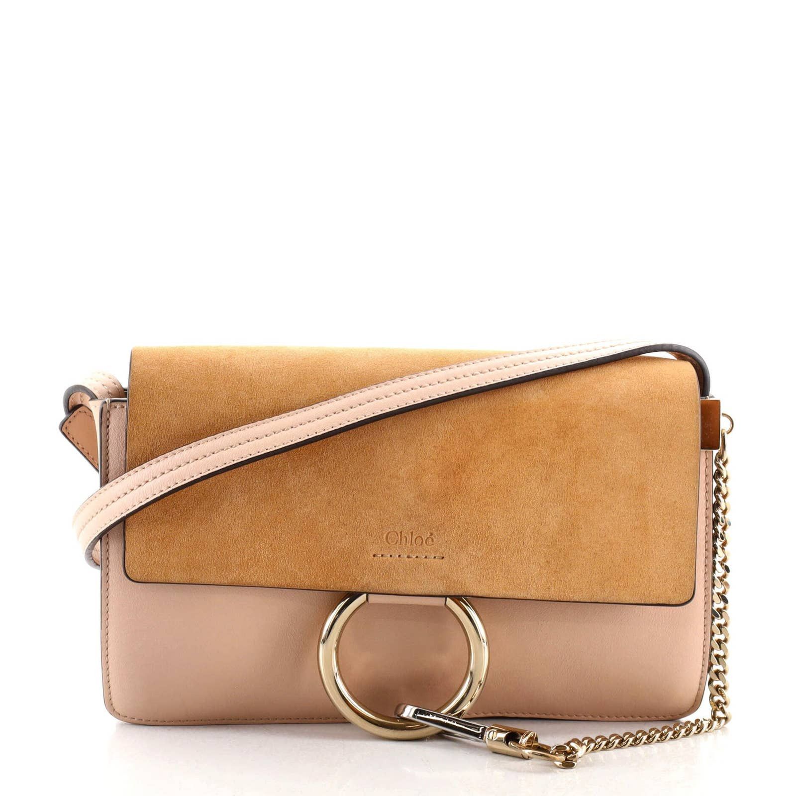 Chloe Faye Shoulder Bag Leather and Suede Small | Grailed