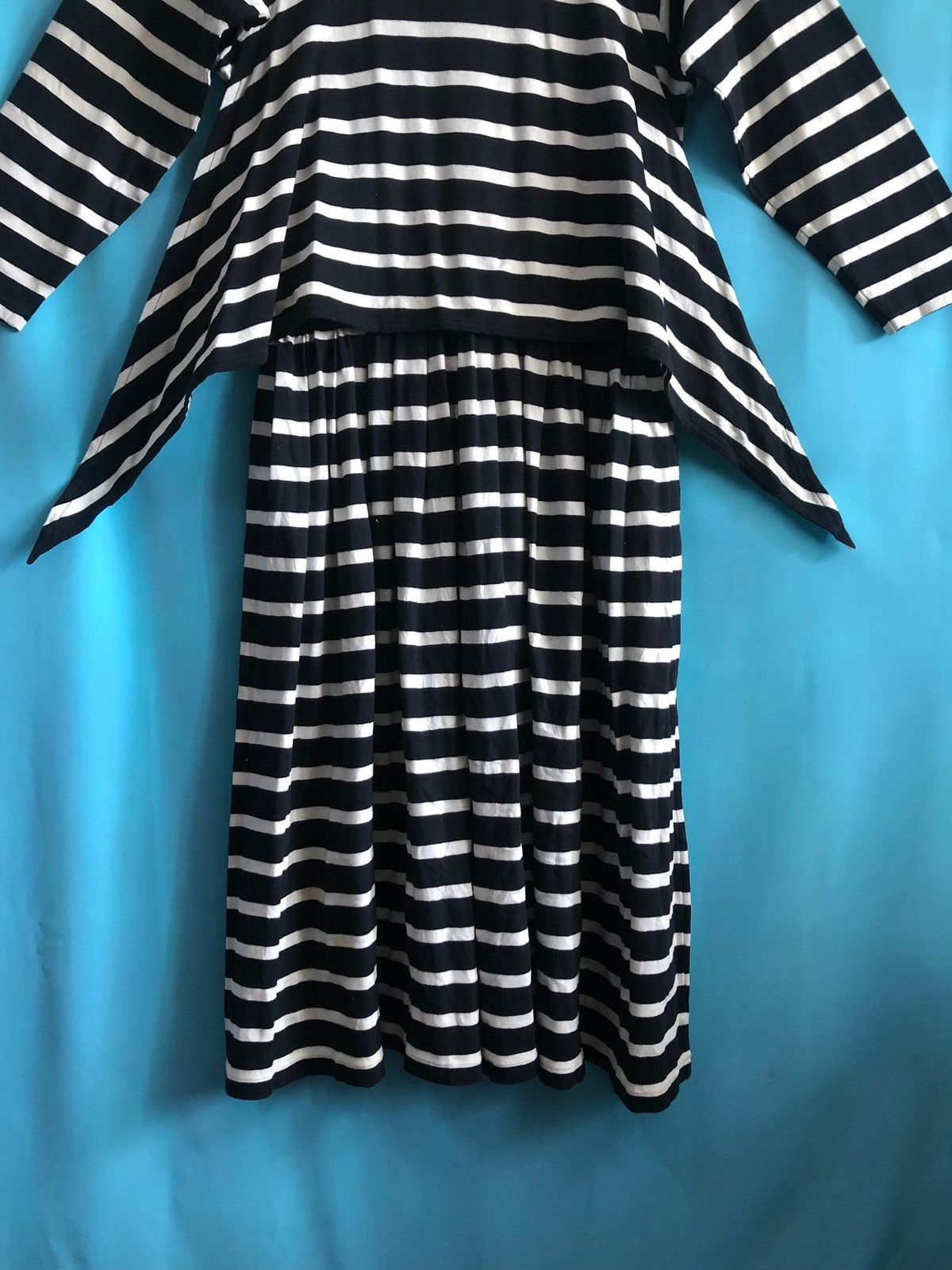 Tsumori Chisato 1990s batwing longstriped #1412 Size M / US 6-8 / IT 42-44 - 3 Thumbnail