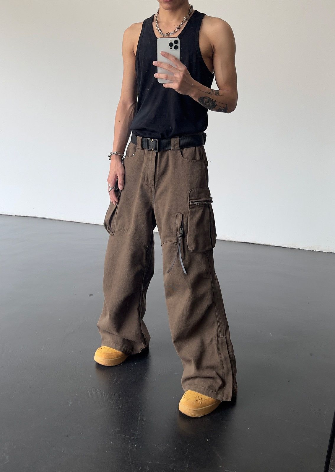 Japanese Brand Brown Workwear Pants Size US 32 / EU 48 - 4 Thumbnail