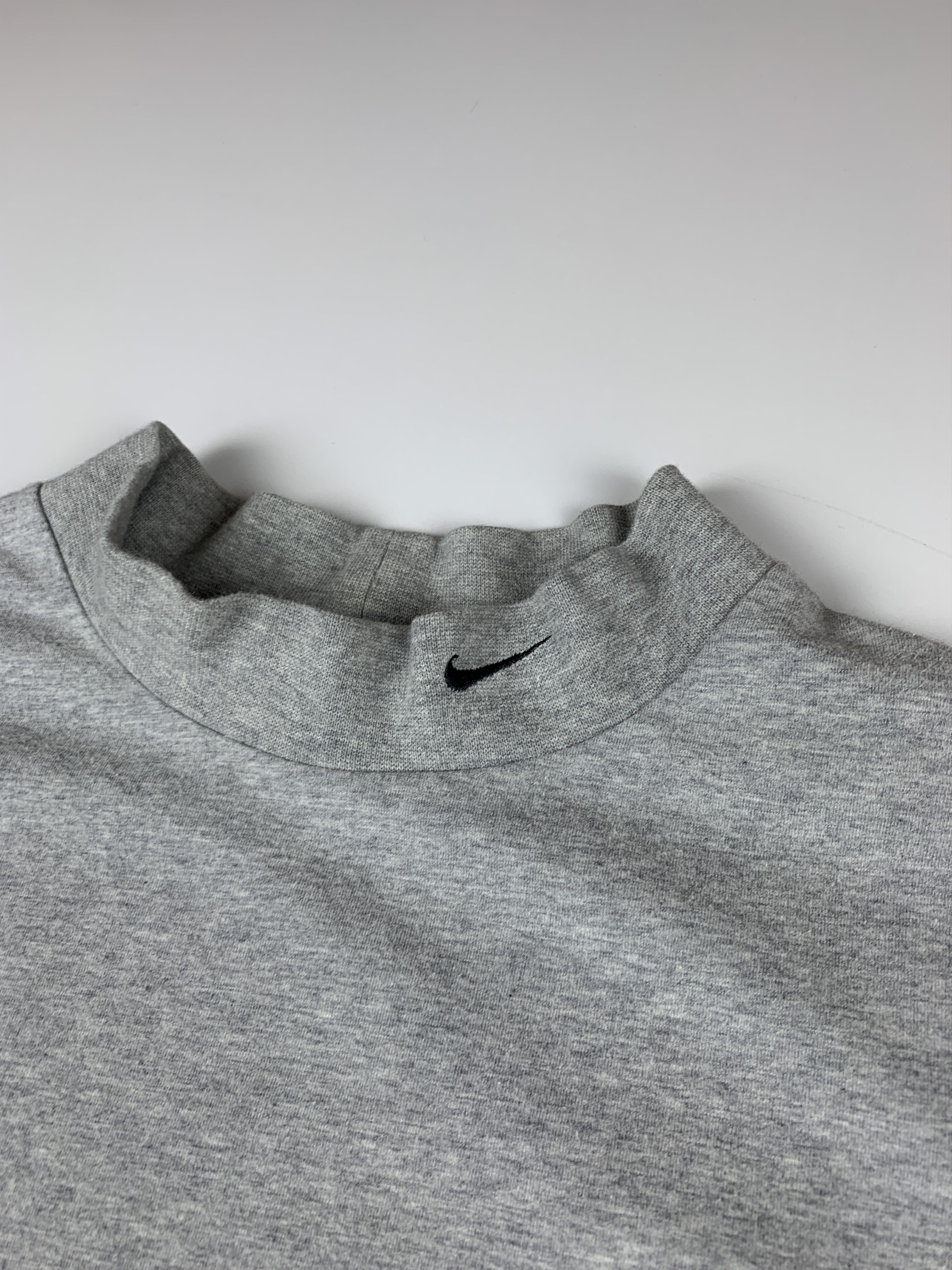 Nike × Vintage 00's Nike Swoosh Mock Turtleneck Small Logo Sweatshirt Size US XL / EU 56 / 4 - 4 Thumbnail