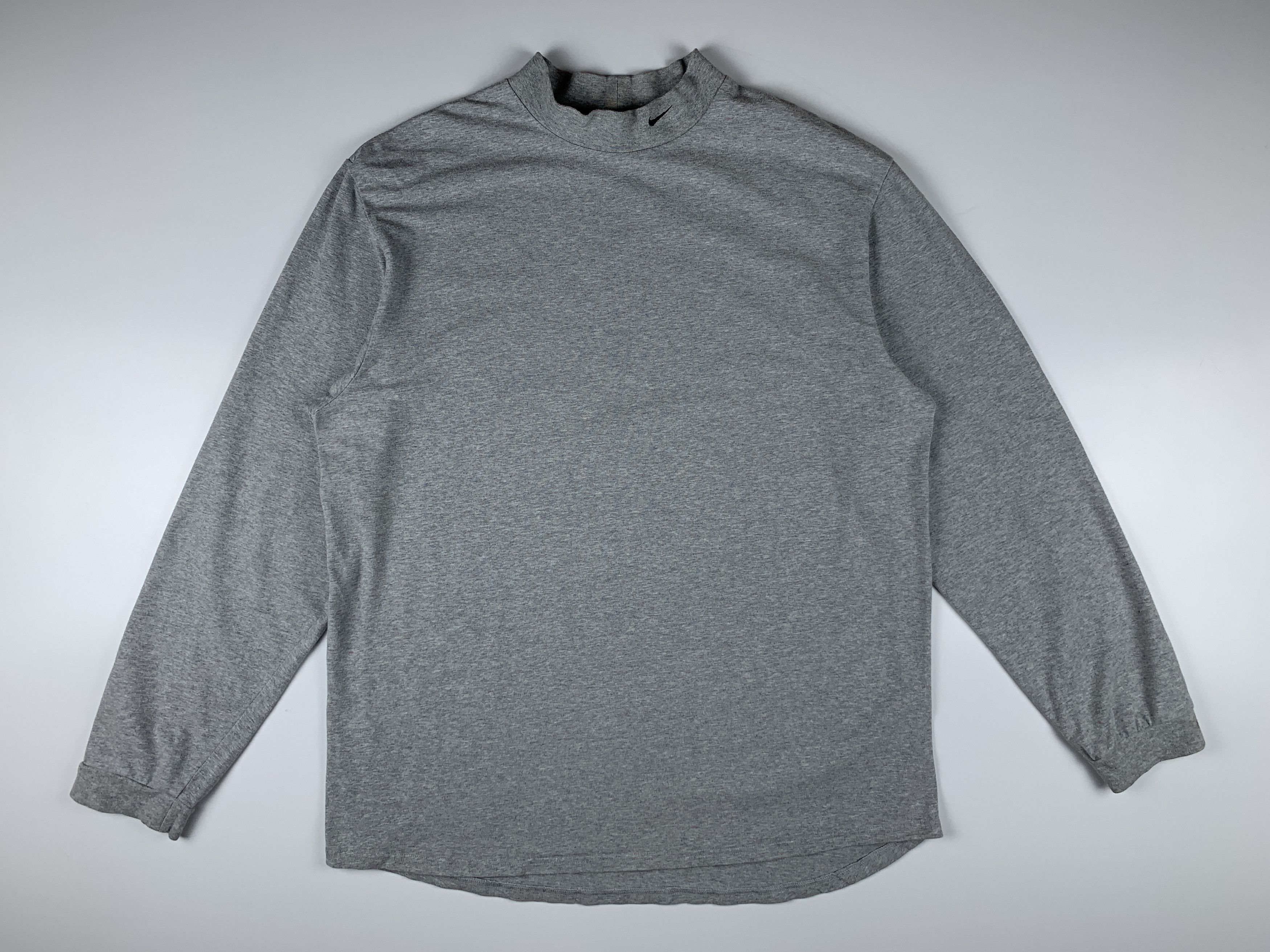 Nike × Vintage 00's Nike Swoosh Mock Turtleneck Small Logo Sweatshirt Size US XL / EU 56 / 4 - 3 Thumbnail