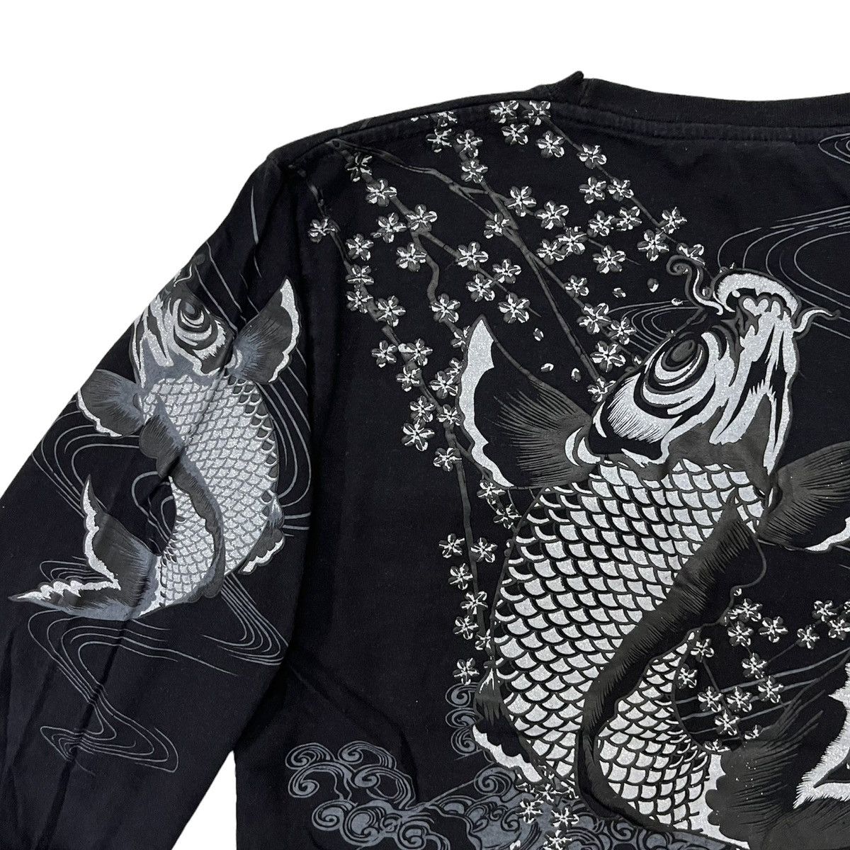 Japanese Brand Koi Fish Motive Japanese Traditional Sukajan Yakuza Size US L / EU 52-54 / 3 - 4 Thumbnail