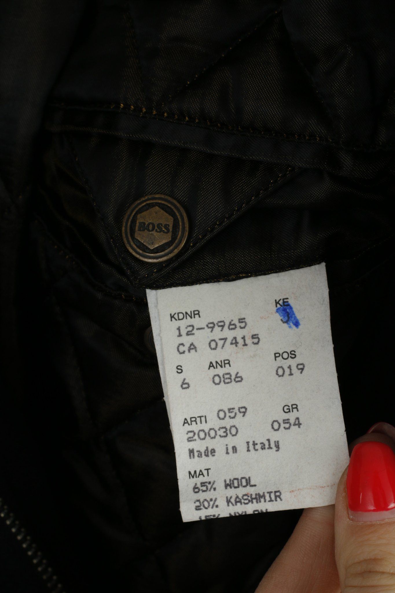 Hugo Boss × Vintage Hugo Boss Men 54 XL Jacket Navy Wool Cashmere Vintage 0502 Size US XL / EU 56 / 4 - 4 Thumbnail