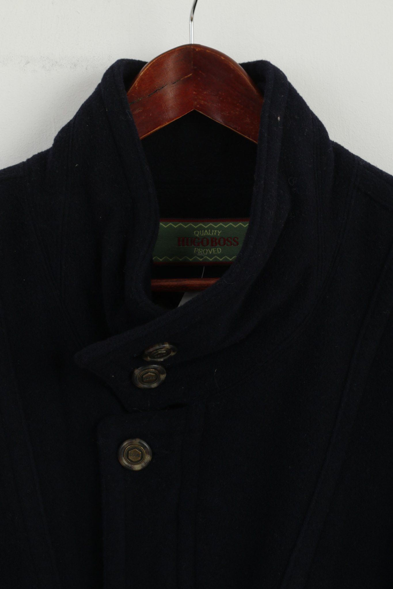 Hugo Boss × Vintage Hugo Boss Men 54 XL Jacket Navy Wool Cashmere Vintage 0502 Size US XL / EU 56 / 4 - 2 Thumbnail