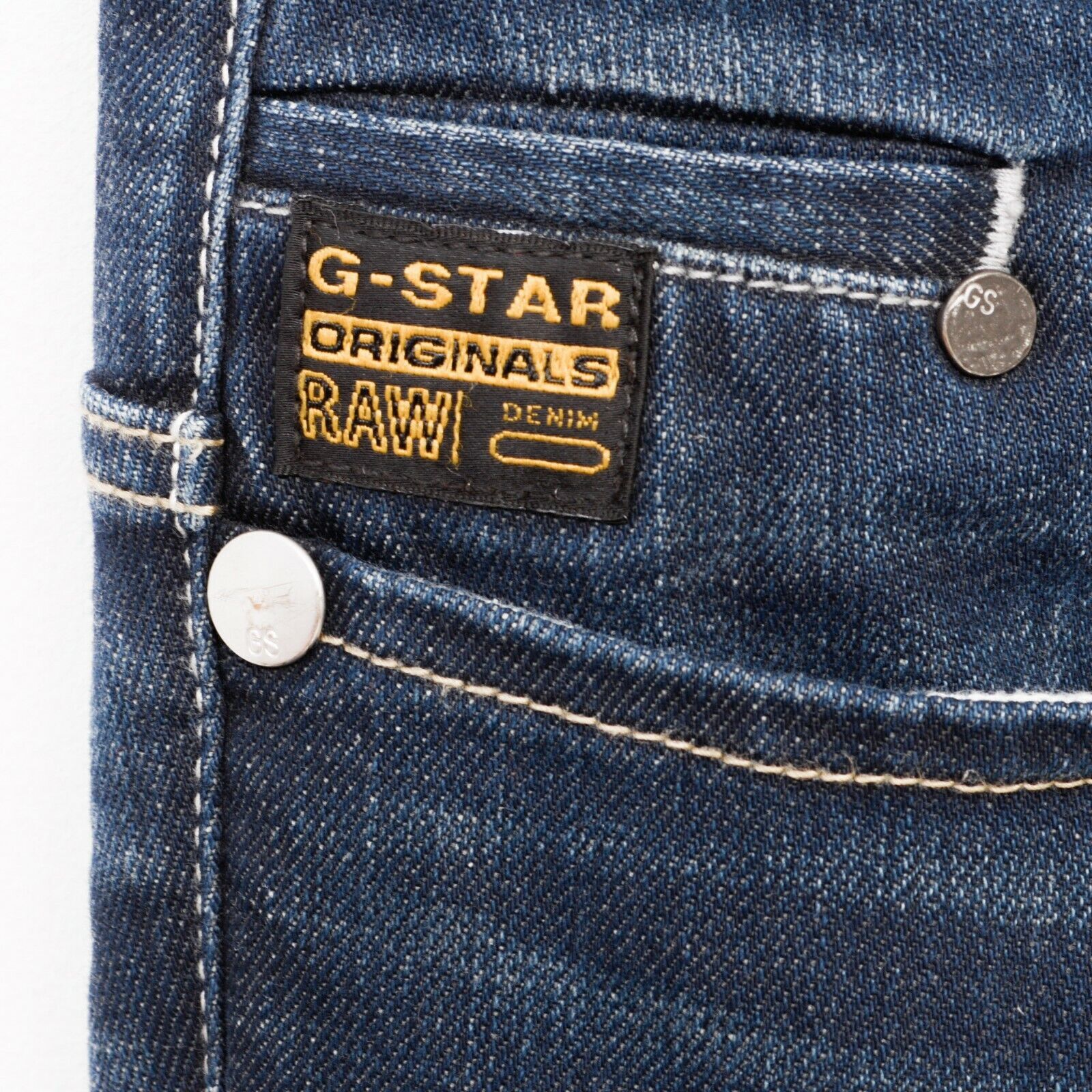 G-Star × Indigo Midge Straight Women Jeans W30L34 Trousers Pants Zip Stretch Size 30" / US 8 / IT 44 - 3 Thumbnail