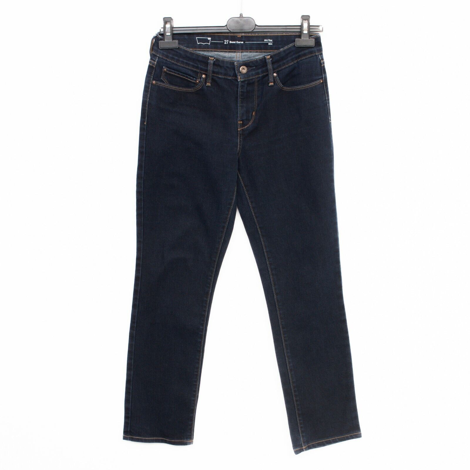 Levi's Demi Curve Mid Rise Slim Jeans Womens W27 L32 Trousers Pants Size 27" / US 4 / IT 40 - 1 Thumbnail
