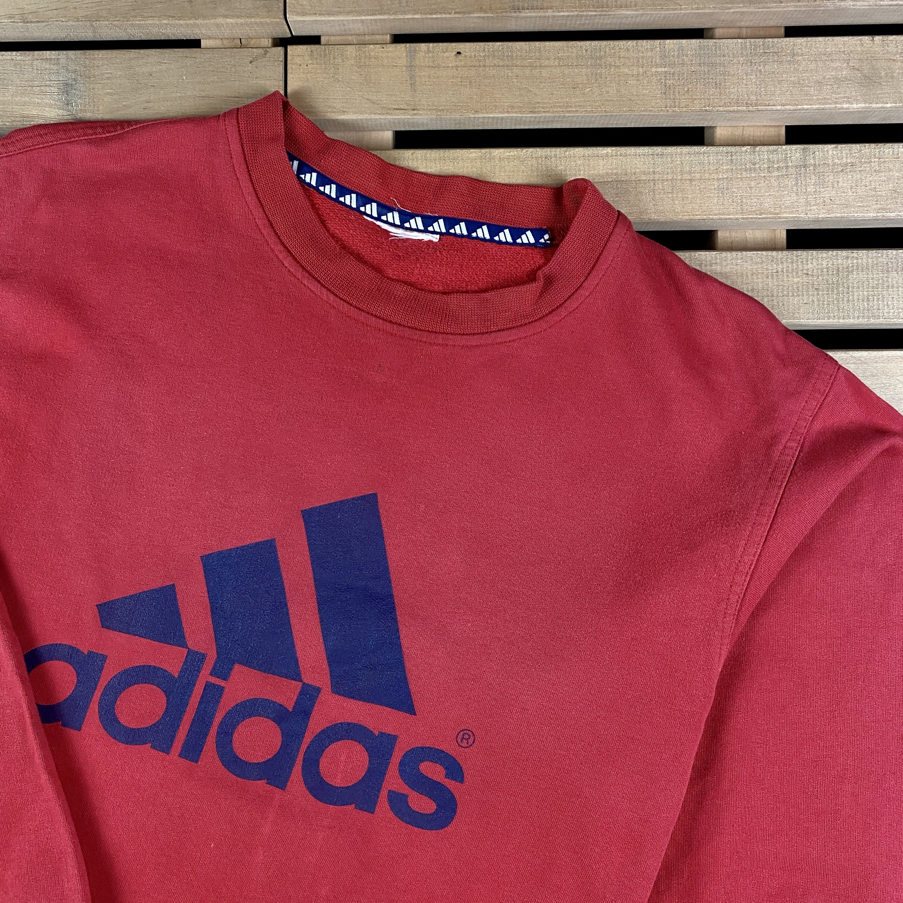 Adidas × Vintage Mens Sweatshirt Adidas Vintage Big Logo Size L Size US L / EU 52-54 / 3 - 2 Thumbnail
