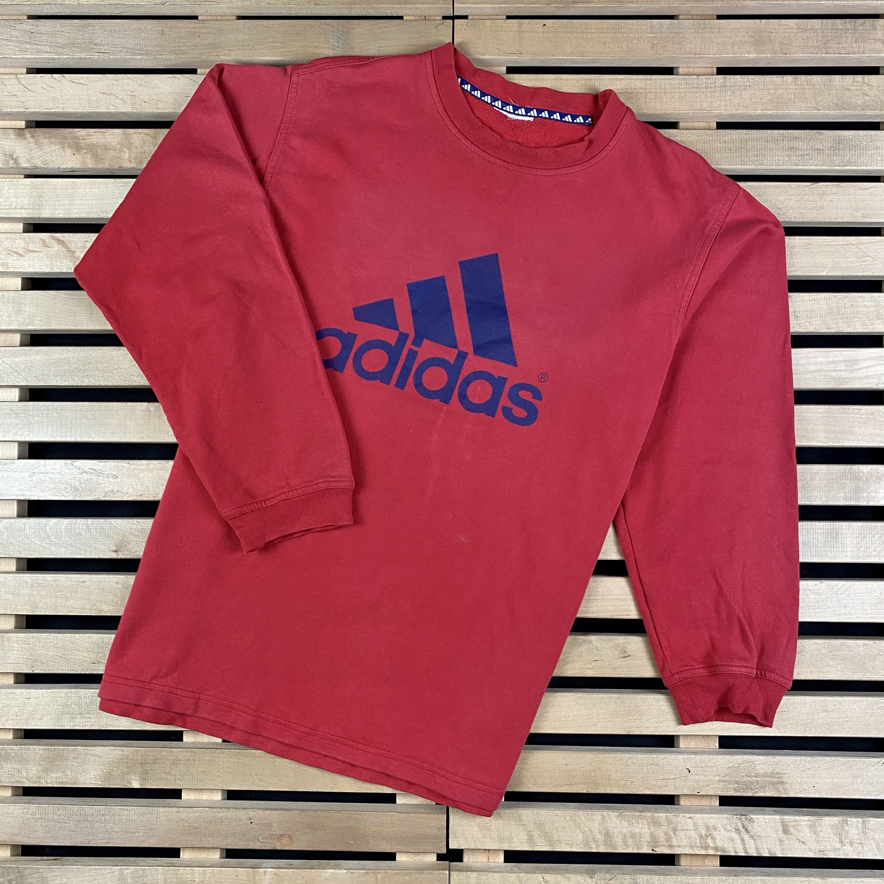 Adidas × Vintage Mens Sweatshirt Adidas Vintage Big Logo Size L Size US L / EU 52-54 / 3 - 1 Thumbnail