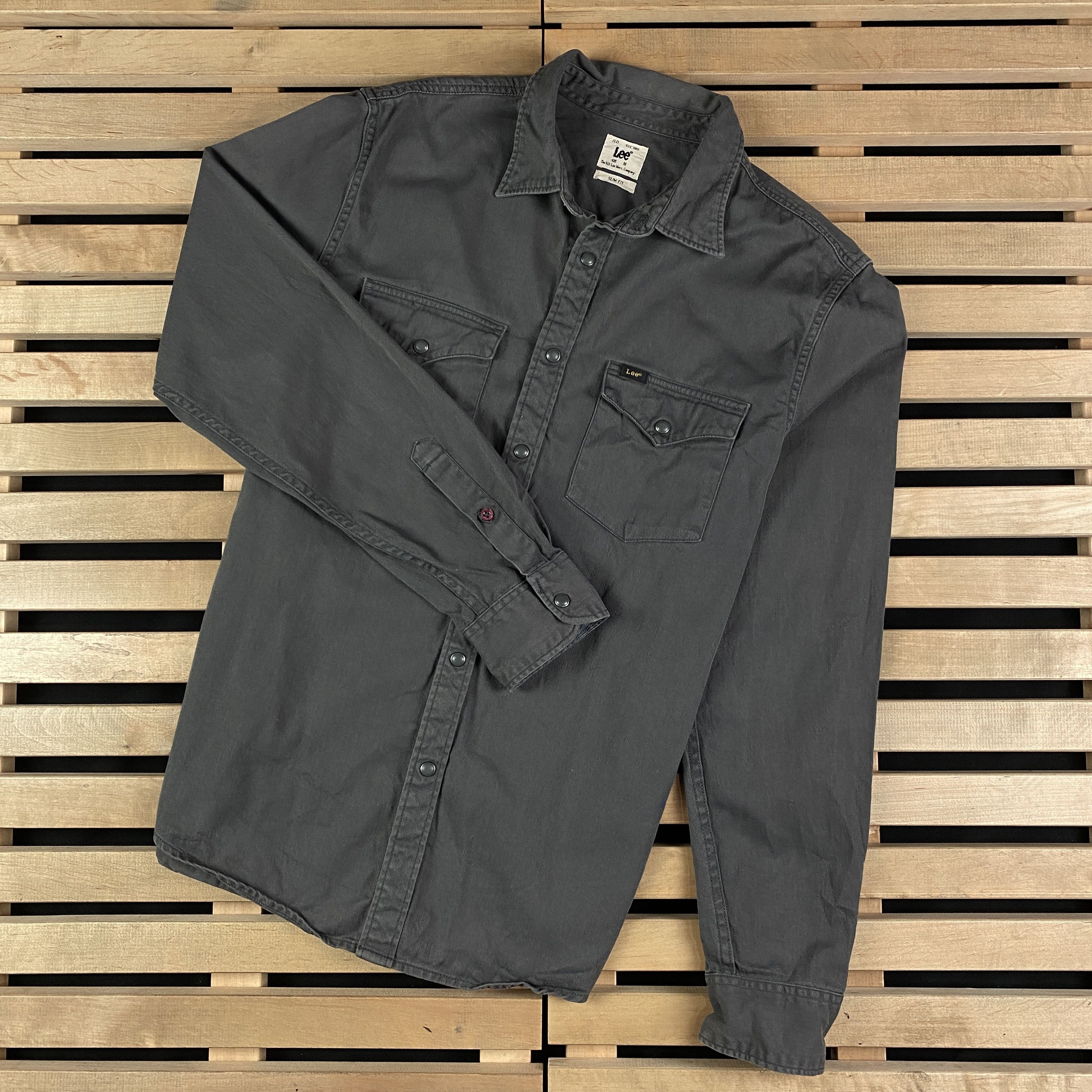Lee × Vintage Mens Denim Shirt Long Sleeve Lee Vintage Size M Size US M / EU 48-50 / 2 - 1 Thumbnail