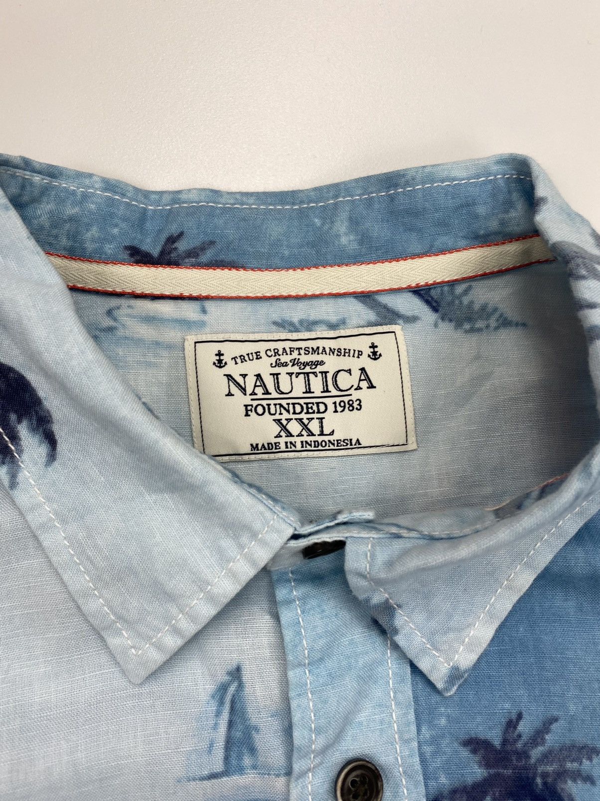 Nautica × Vintage Mens Nautica Linen Hawaii Short Sleeve shirt size XXL Size US XXL / EU 58 / 5 - 3 Thumbnail