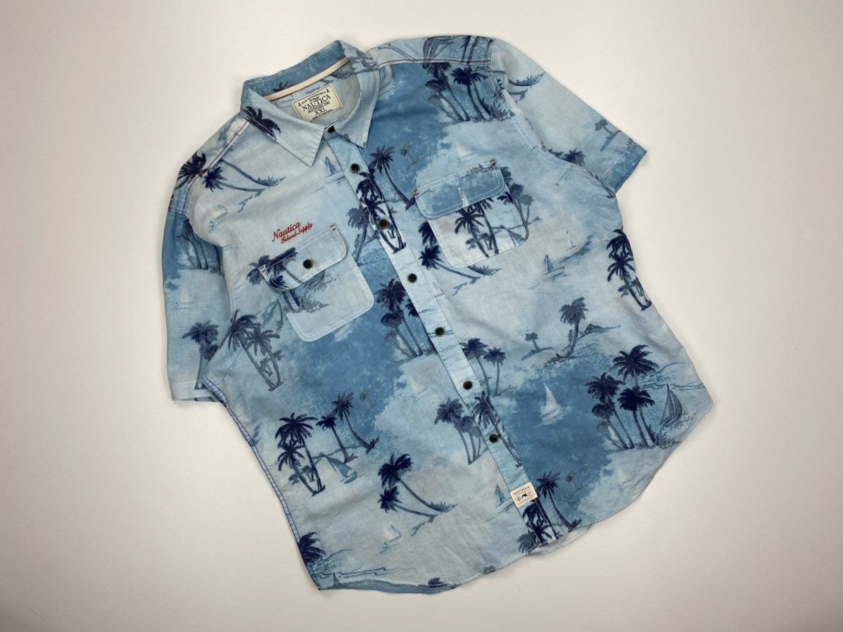 Nautica × Vintage Mens Nautica Linen Hawaii Short Sleeve shirt size XXL Size US XXL / EU 58 / 5 - 1 Thumbnail