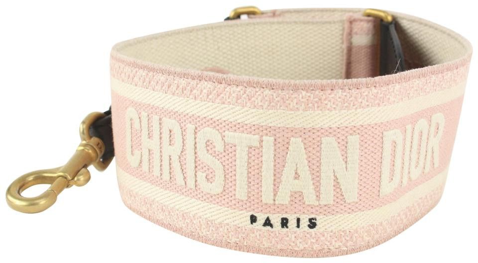 Dior Pink Trotter Embroidered Canvas Shoulder Crossbody