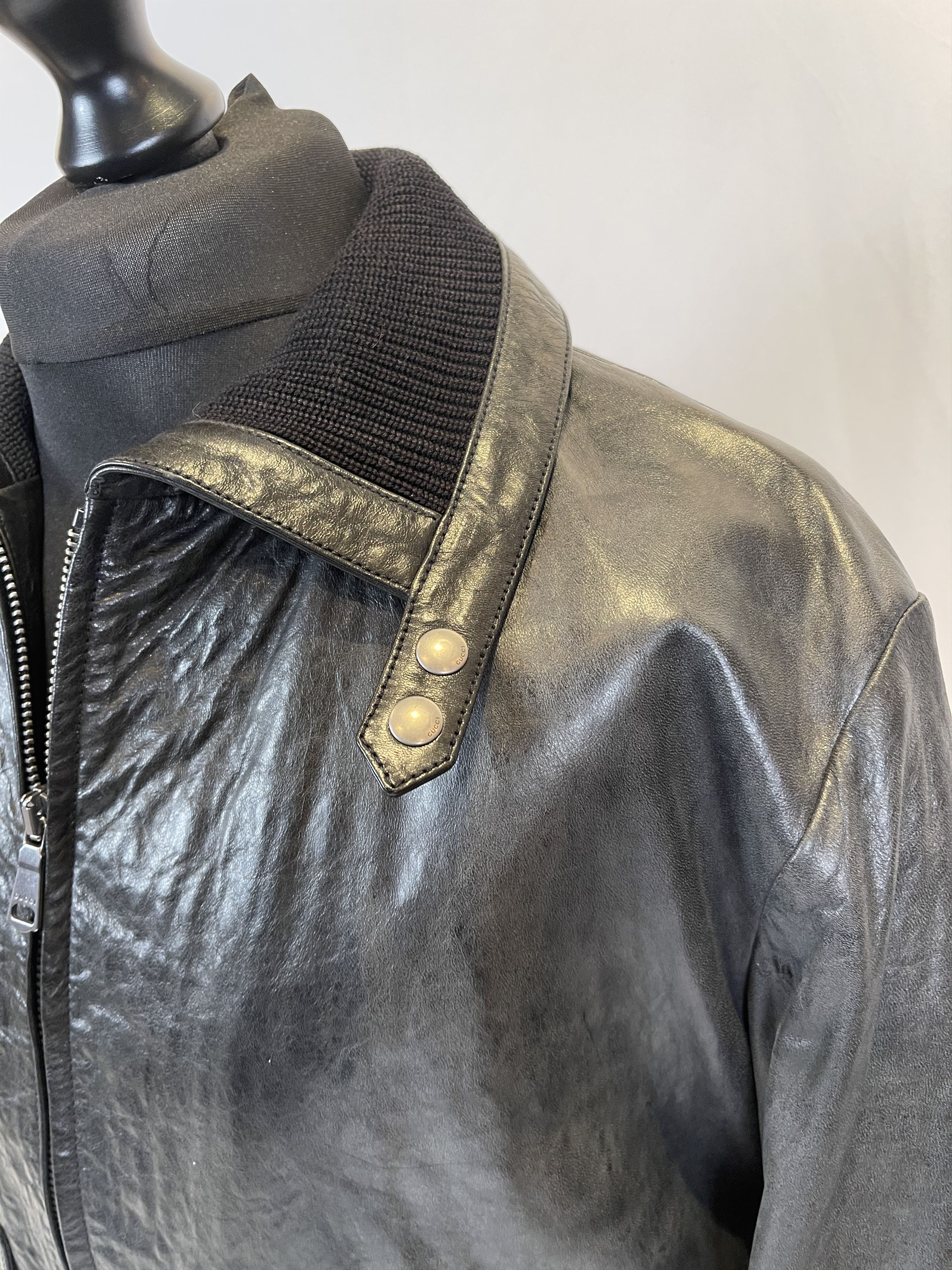 Gucci Gucci Spiritismo Leather Jacket Size US L / EU 52-54 / 3 - 8 Thumbnail