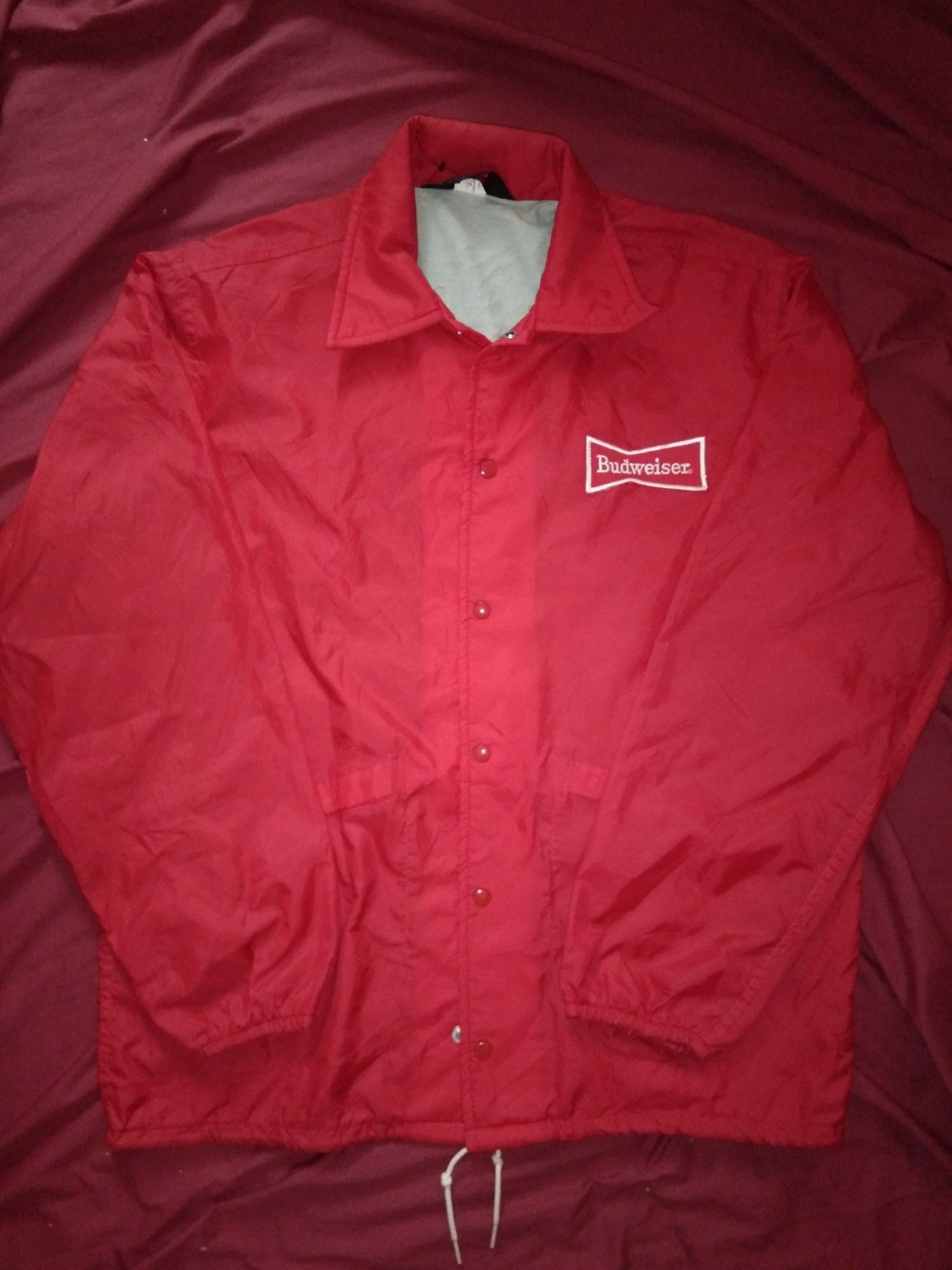 Budweiser VTG 80s Budweiser Lined Coach jacket windbreaker Made in USA Size US M / EU 48-50 / 2 - 3 Thumbnail