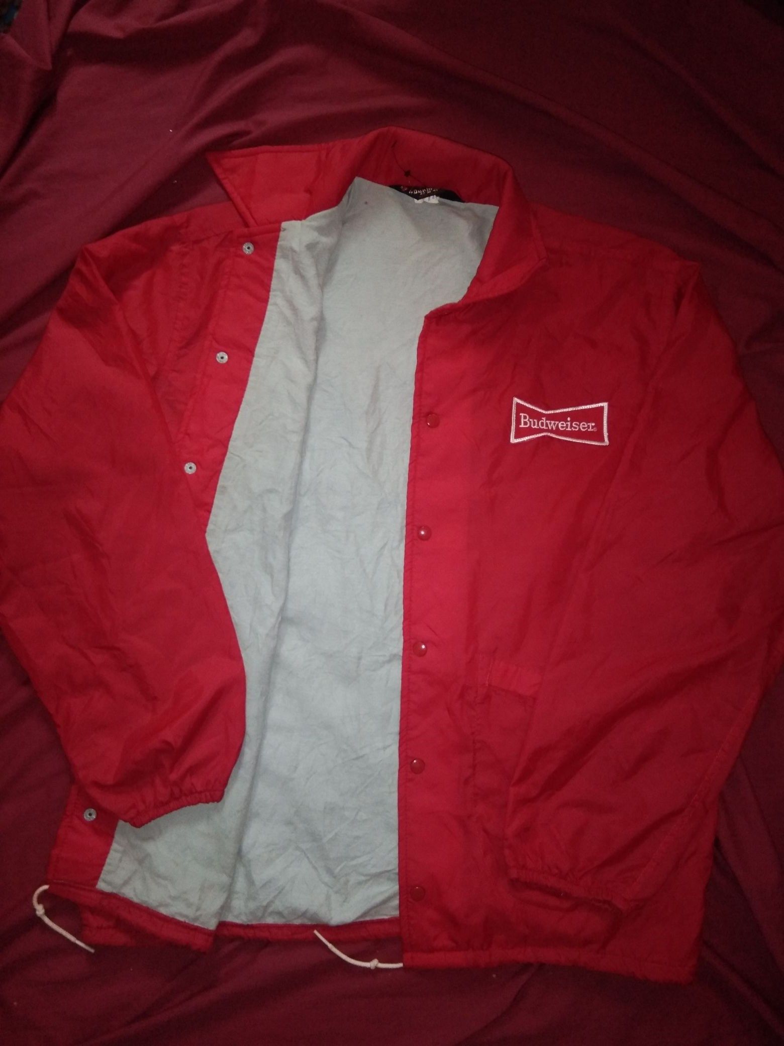 Budweiser VTG 80s Budweiser Lined Coach jacket windbreaker Made in USA Size US M / EU 48-50 / 2 - 1 Thumbnail