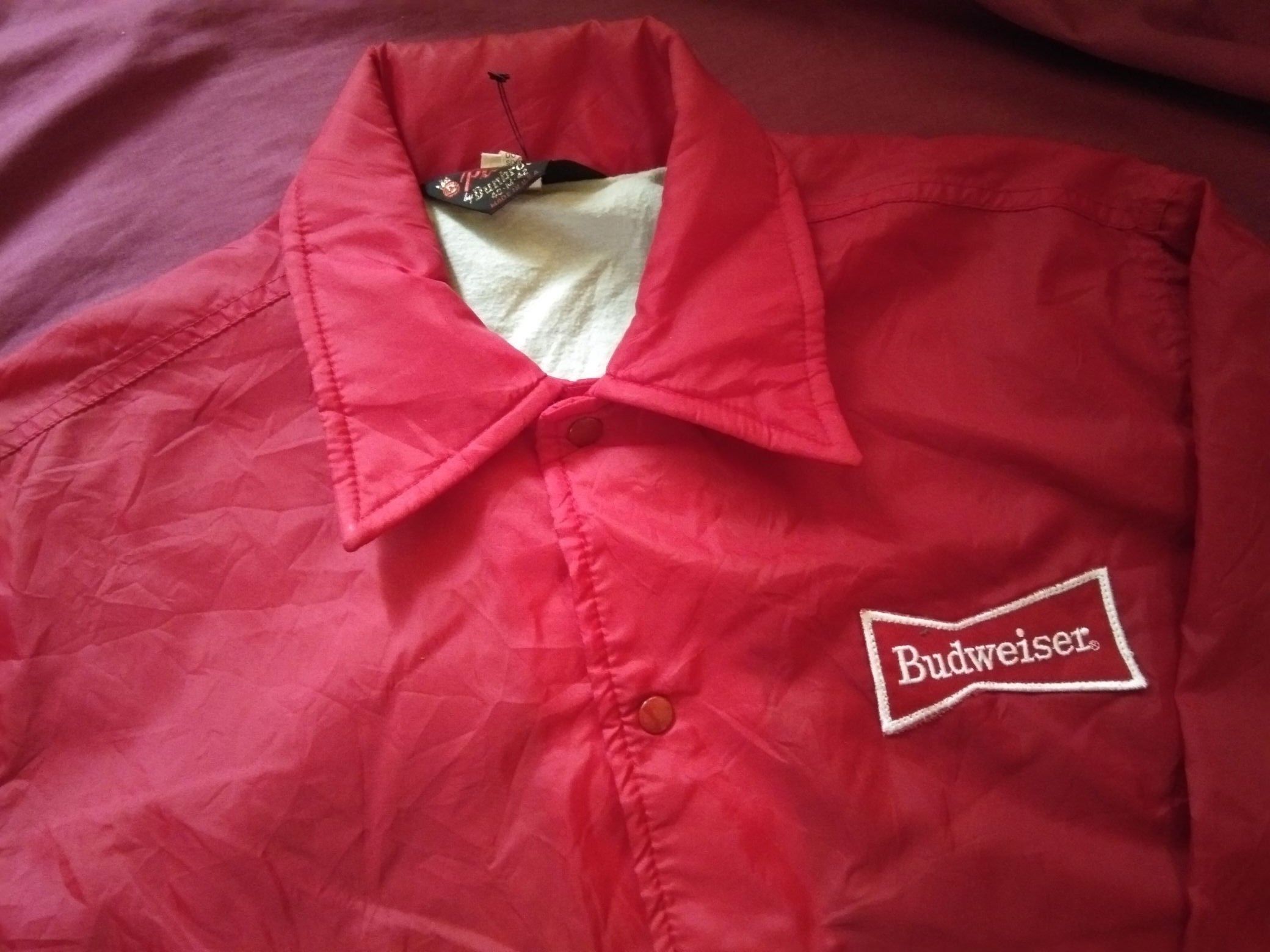 Budweiser VTG 80s Budweiser Lined Coach jacket windbreaker Made in USA Size US M / EU 48-50 / 2 - 2 Thumbnail