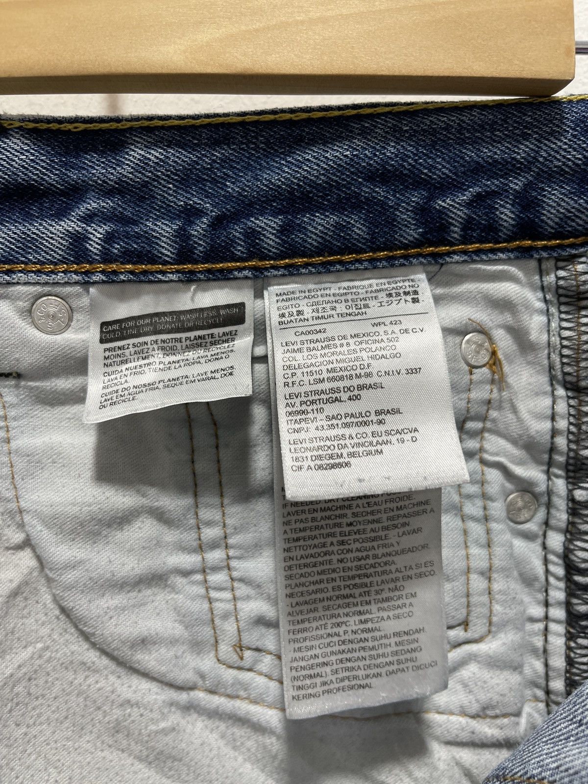 Levi's LEVIS 505 NON SELVEDGE DISTRESSED DENIM JEANS 33x32 Size US 33 - 14 Thumbnail