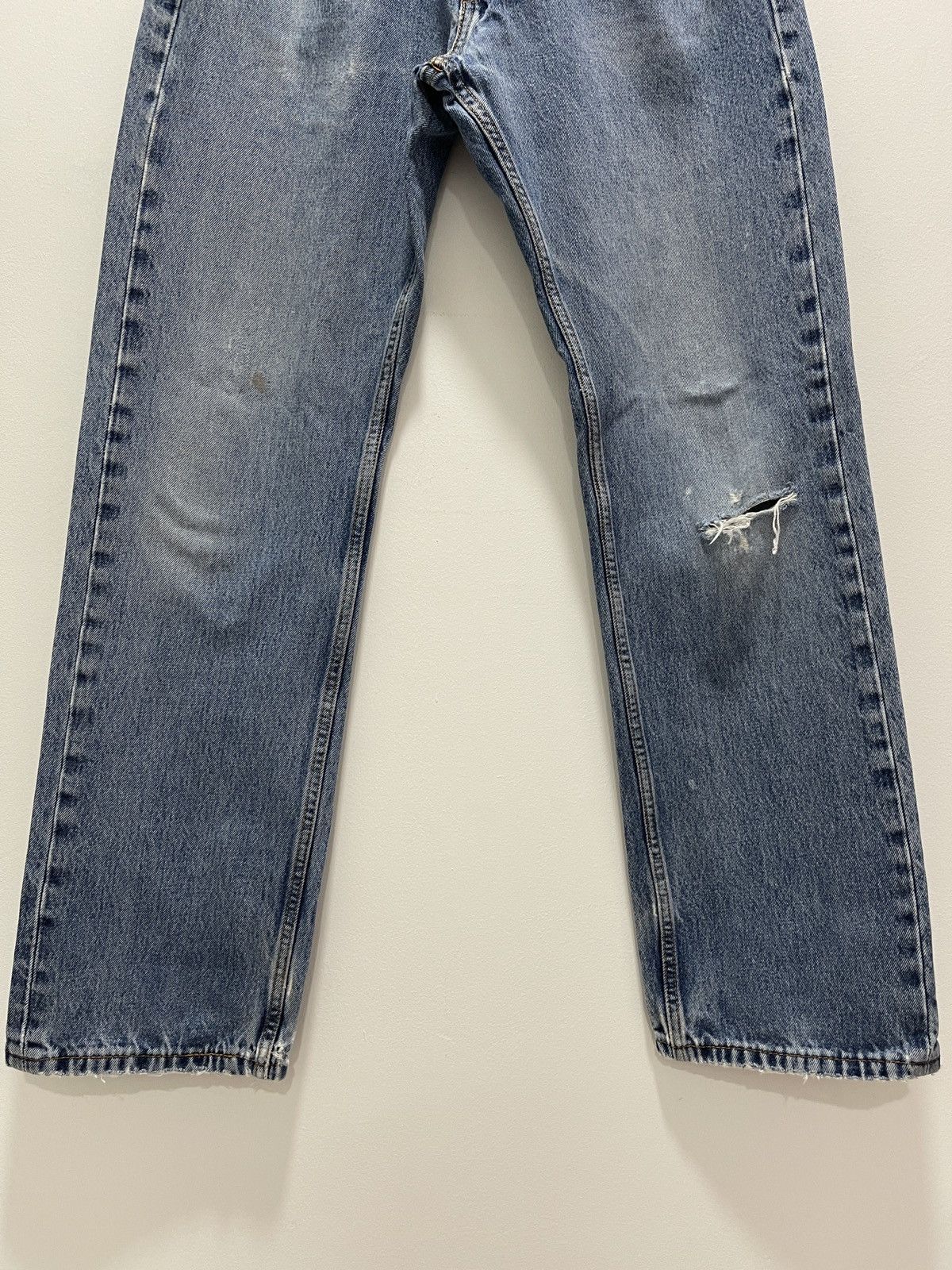 Levi's LEVIS 505 NON SELVEDGE DISTRESSED DENIM JEANS 33x32 Size US 33 - 9 Thumbnail