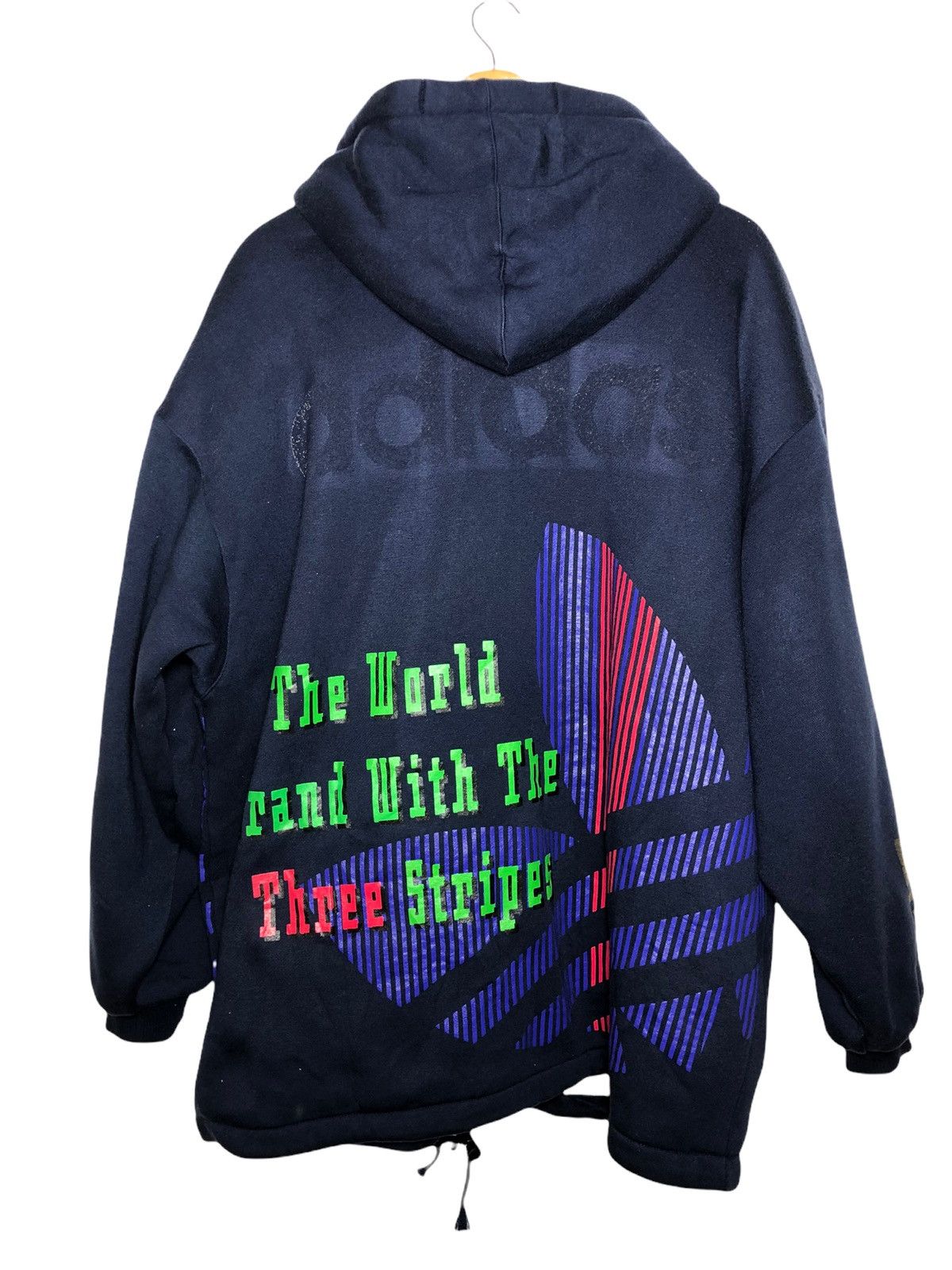 Adidas × Descente × Vintage Vintage 90s Adidas Trefoil logo Hoodies Size US XL / EU 56 / 4 - 2 Thumbnail