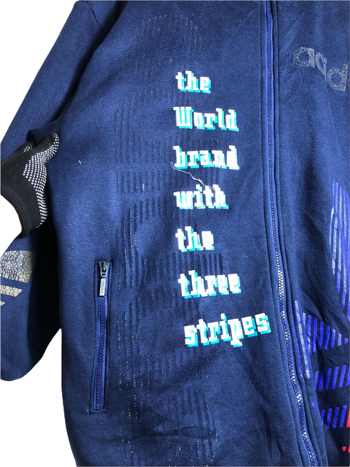 Adidas × Descente × Vintage Vintage 90s Adidas Trefoil logo Hoodies Size US XL / EU 56 / 4 - 8 Thumbnail