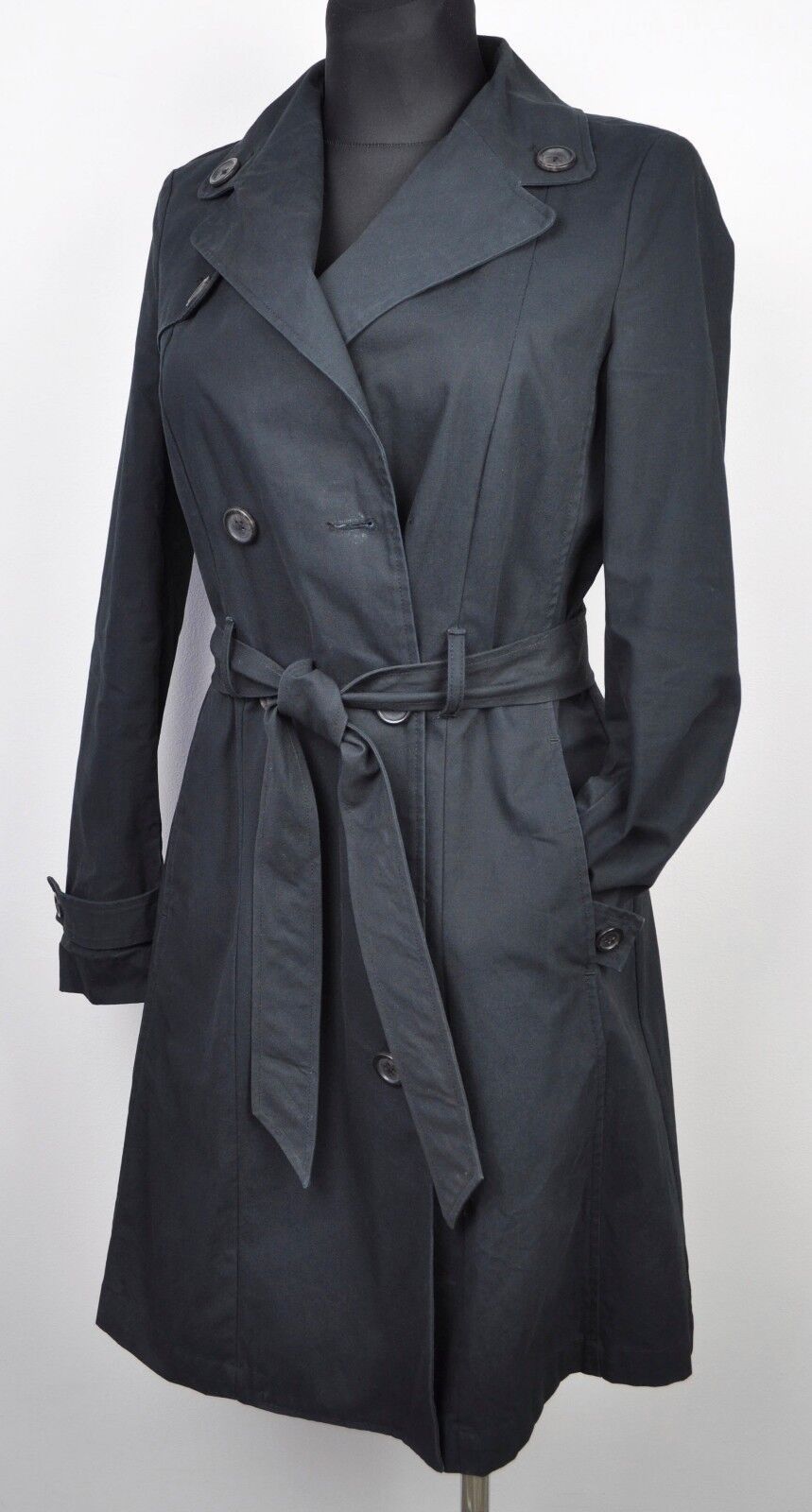 Designer × Other NOA NOA Women S Mac Jacket Belted Trench Rain Mantel Black Size S / US 4 / IT 40 - 1 Thumbnail