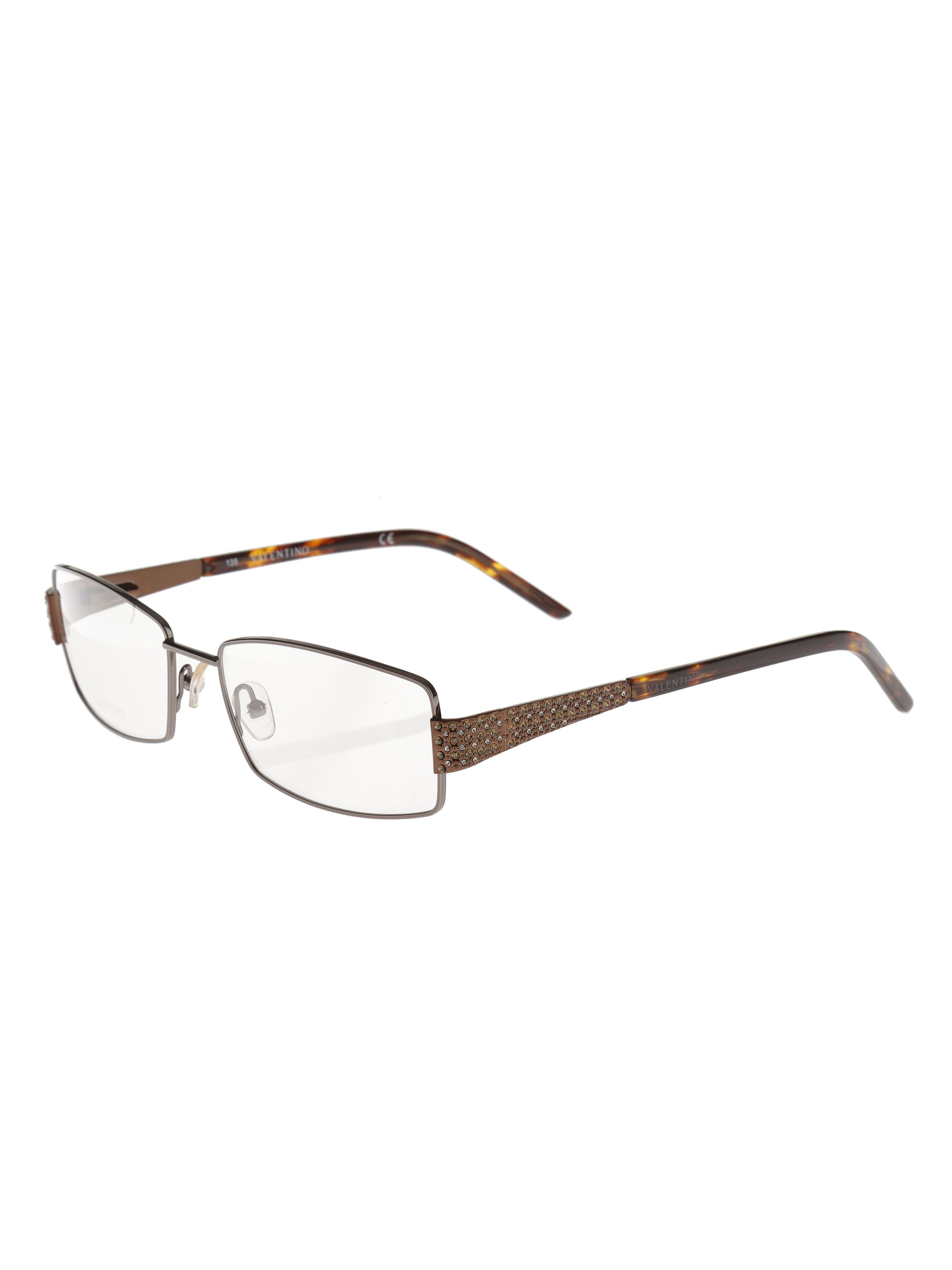Valentino Valentino '90s Crystal Rectangular Frame Glasses Val5581 Size ONE SIZE - 1 Thumbnail