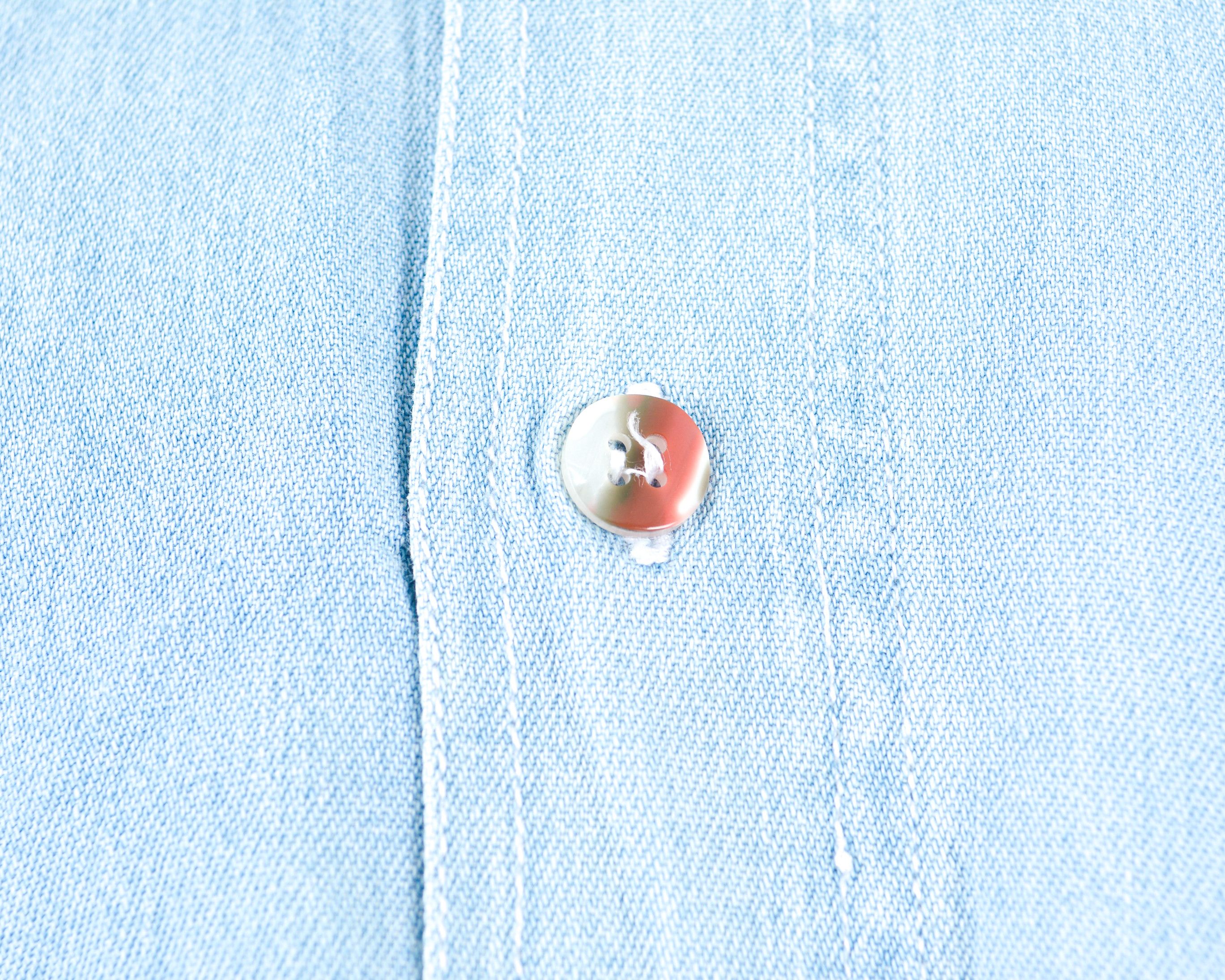 Orvis Shirt Long Sleeved Retro Jean Denim Casual Blue Cotton Size US M / EU 48-50 / 2 - 7 Thumbnail