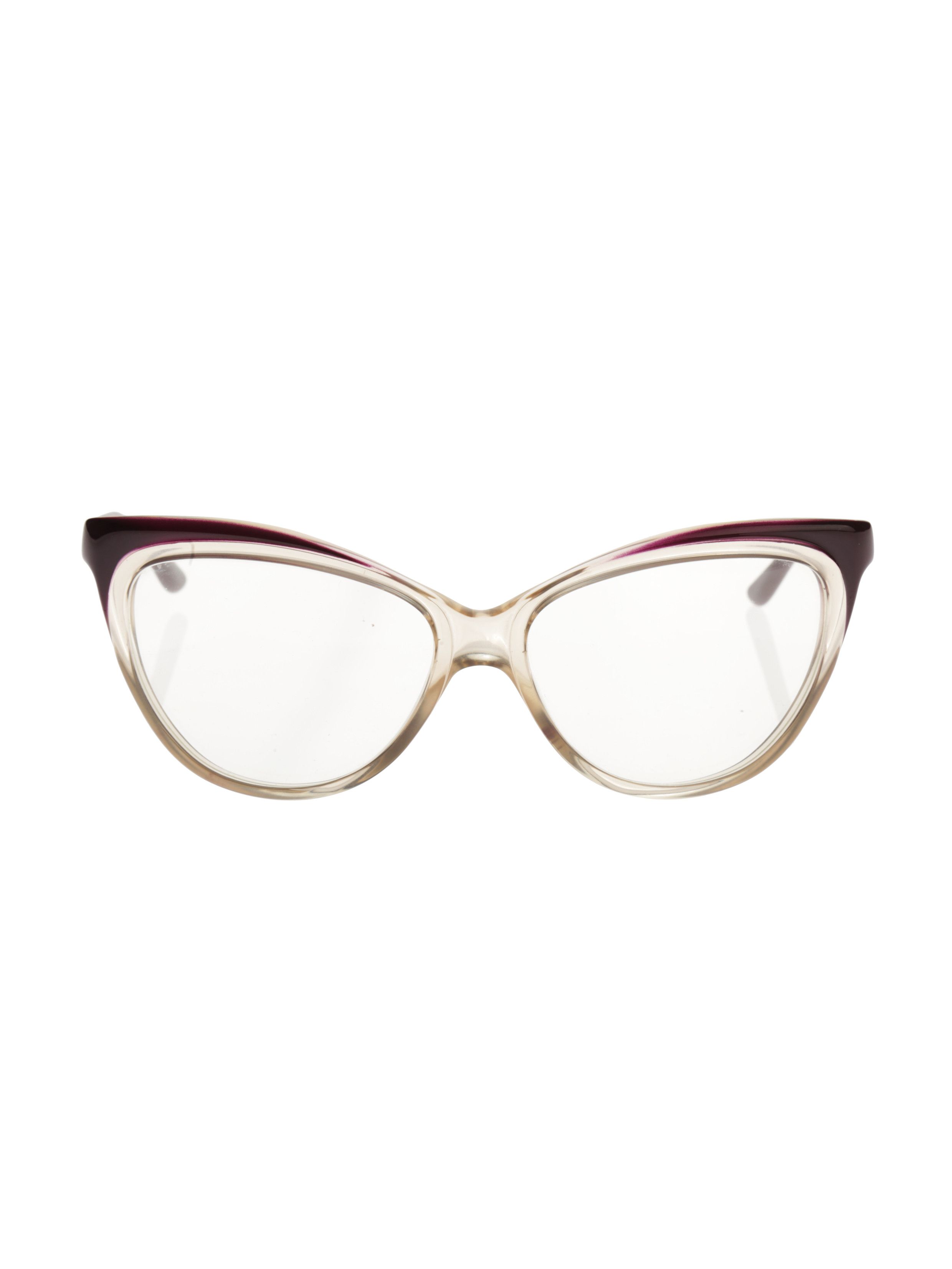 Vintage × Yves Saint Laurent Yves Saint Laurent Oversized Cat Eye Plastic Frame Glasses Size ONE SIZE - 1 Thumbnail