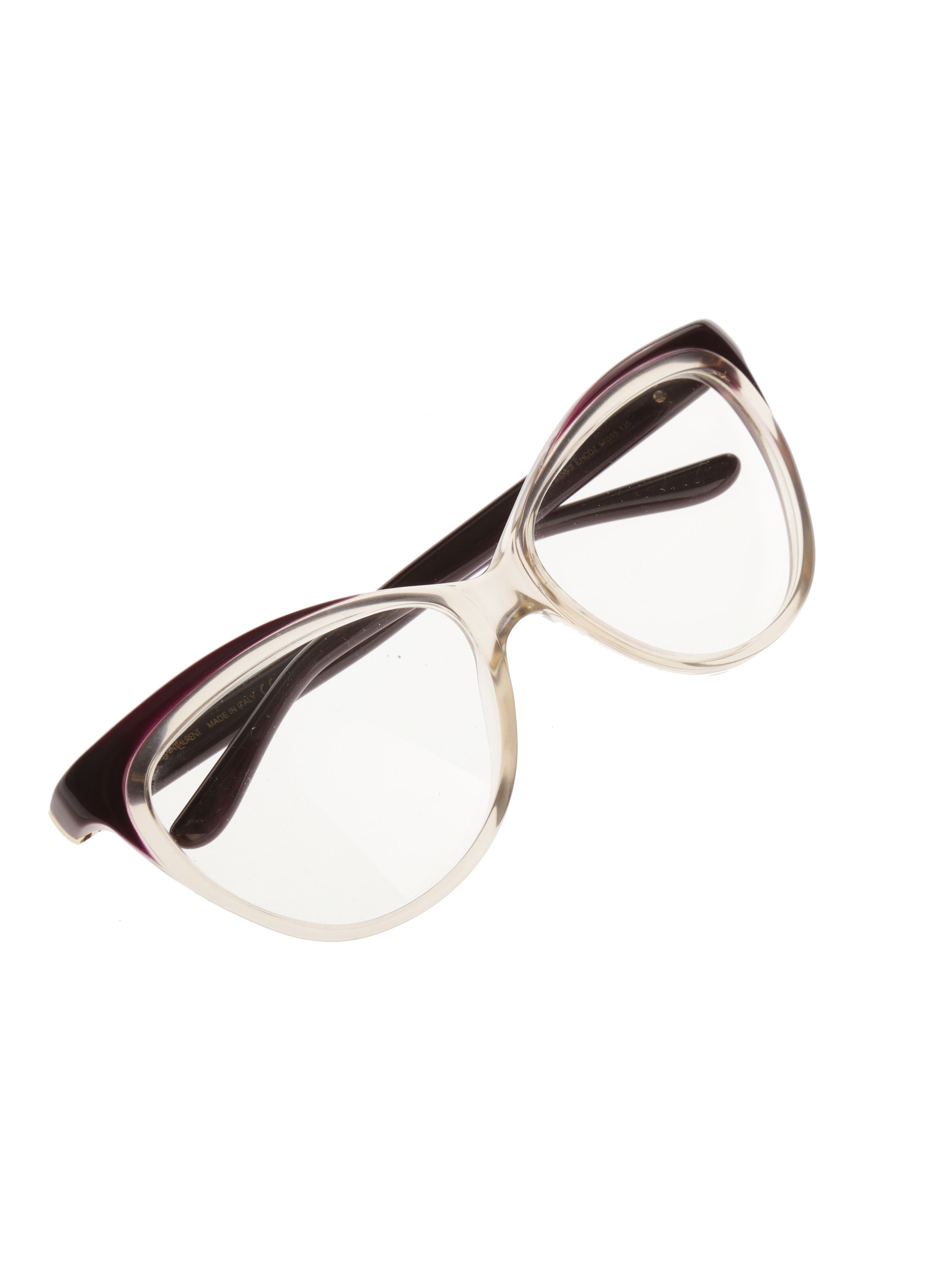 Vintage × Yves Saint Laurent Yves Saint Laurent Oversized Cat Eye Plastic Frame Glasses Size ONE SIZE - 2 Thumbnail