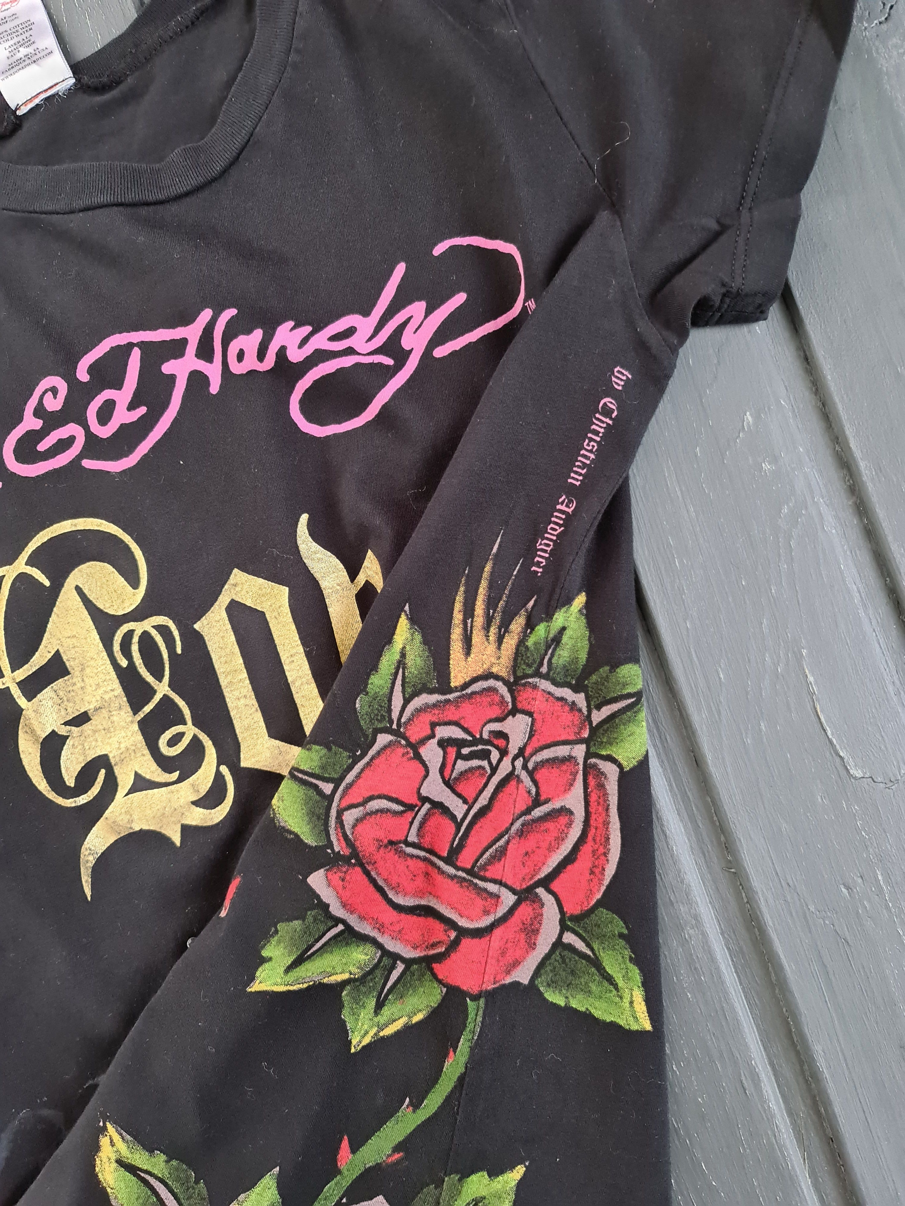 Christian Audigier Rare print vintage T-shirt Ed Hardy USA Size M / US 6-8 / IT 42-44 - 8 Thumbnail