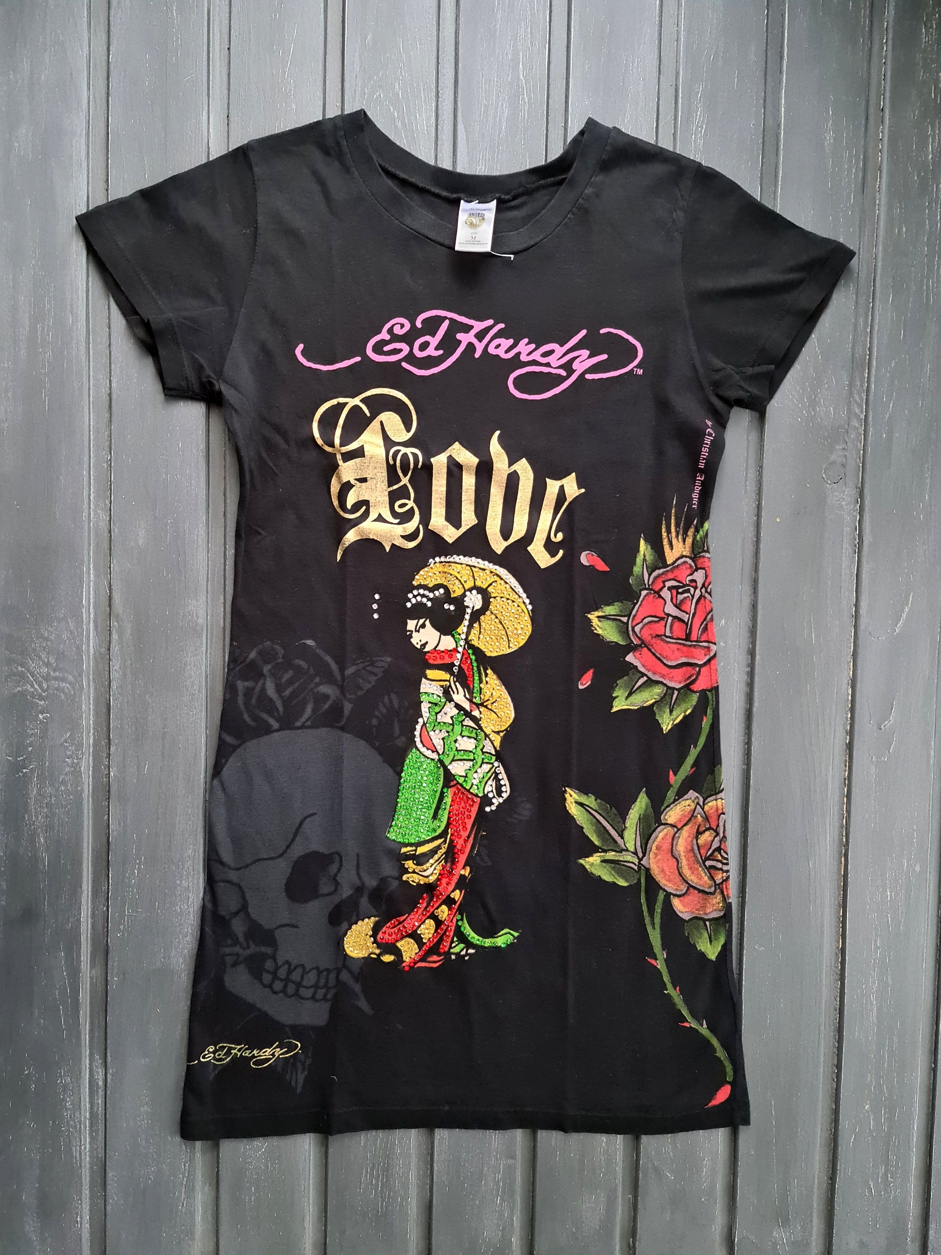 Christian Audigier Rare print vintage T-shirt Ed Hardy USA Size M / US 6-8 / IT 42-44 - 1 Thumbnail