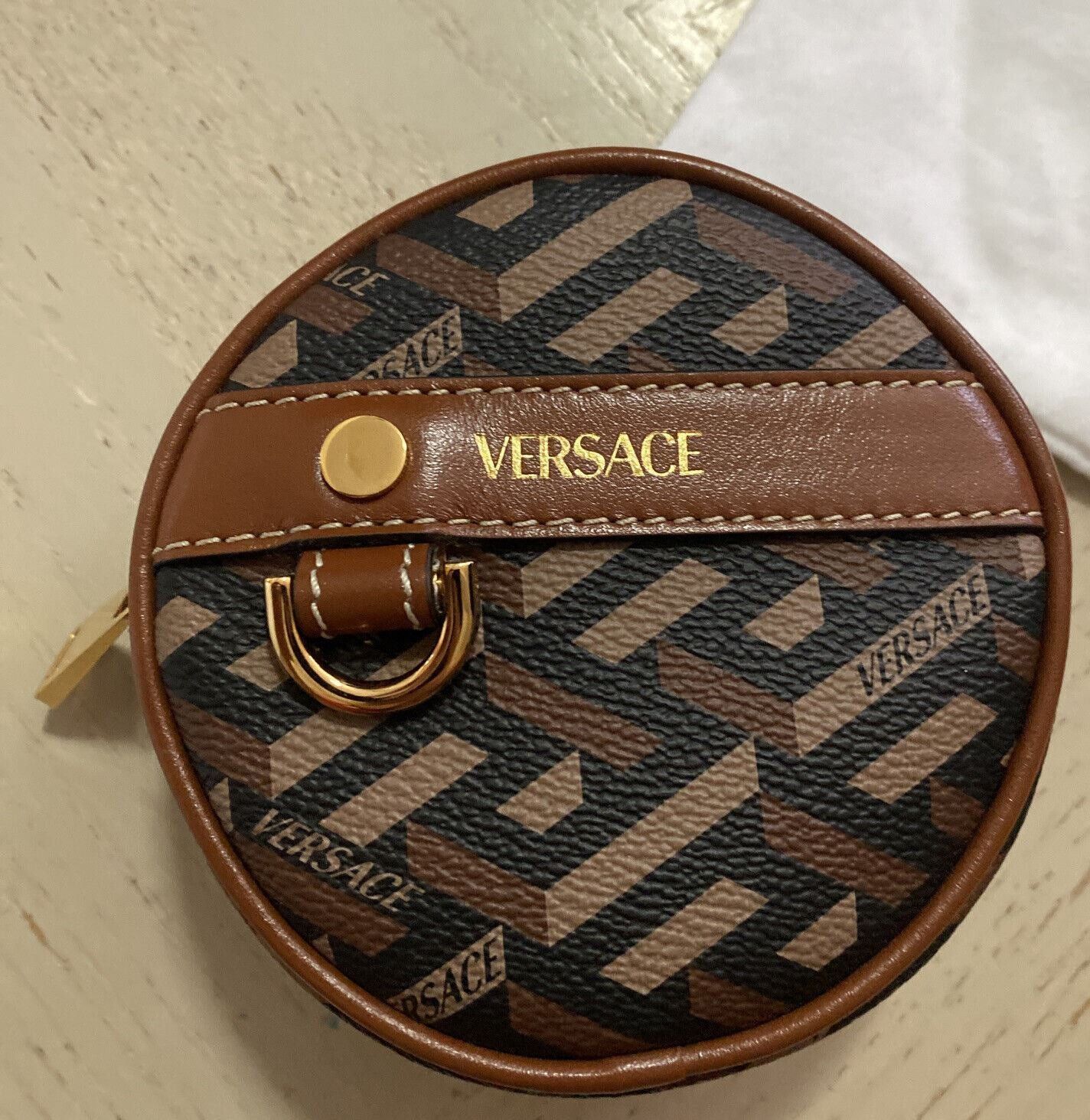 Pouch Bag in Black & Caramel