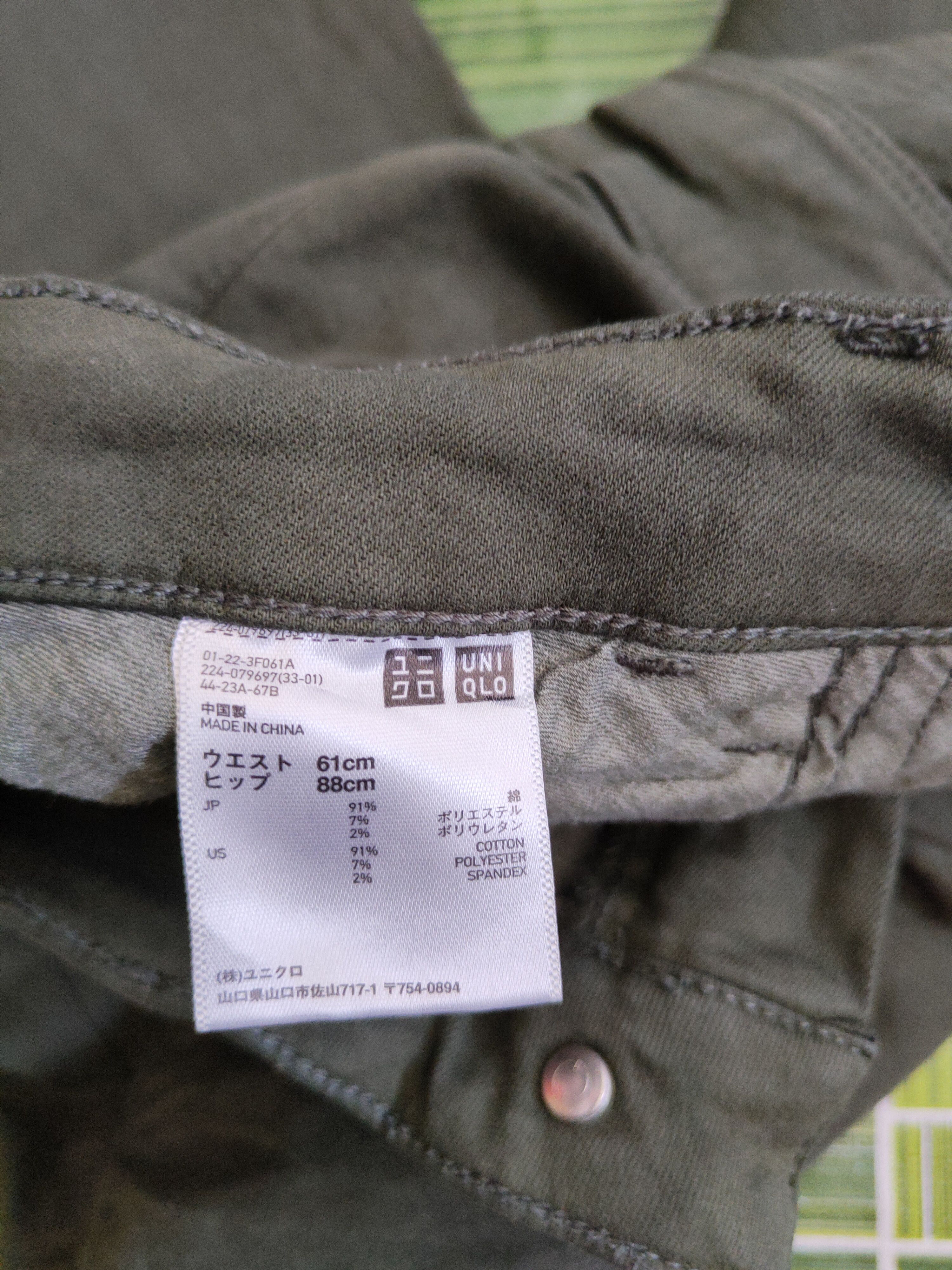 Japanese Brand Uniqlo skinny Multi Pocket Tactical Cargo Pants #S462 Size 26" / US 2 / IT 38 - 13 Thumbnail