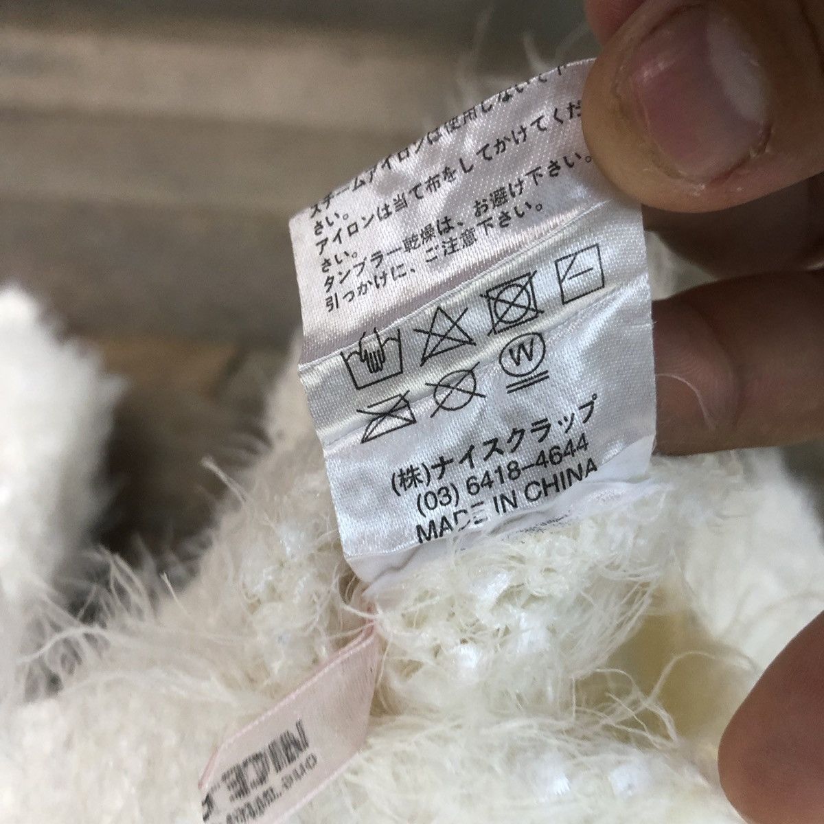 Homespun Knitwear DLL Nice Claup White Mohair shag shaggy fur Knitwear #c1102 Size S / US 4 / IT 40 - 12 Thumbnail