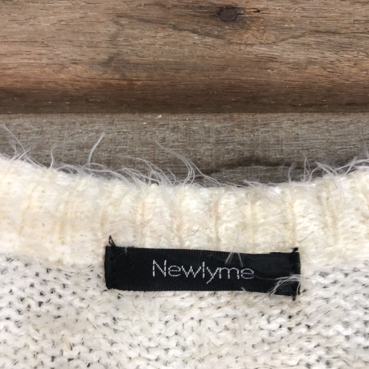 Homespun Knitwear DL Newlyme White Mohair Shag Shaggy Knitwear #c1103 Size M / US 6-8 / IT 42-44 - 10 Thumbnail