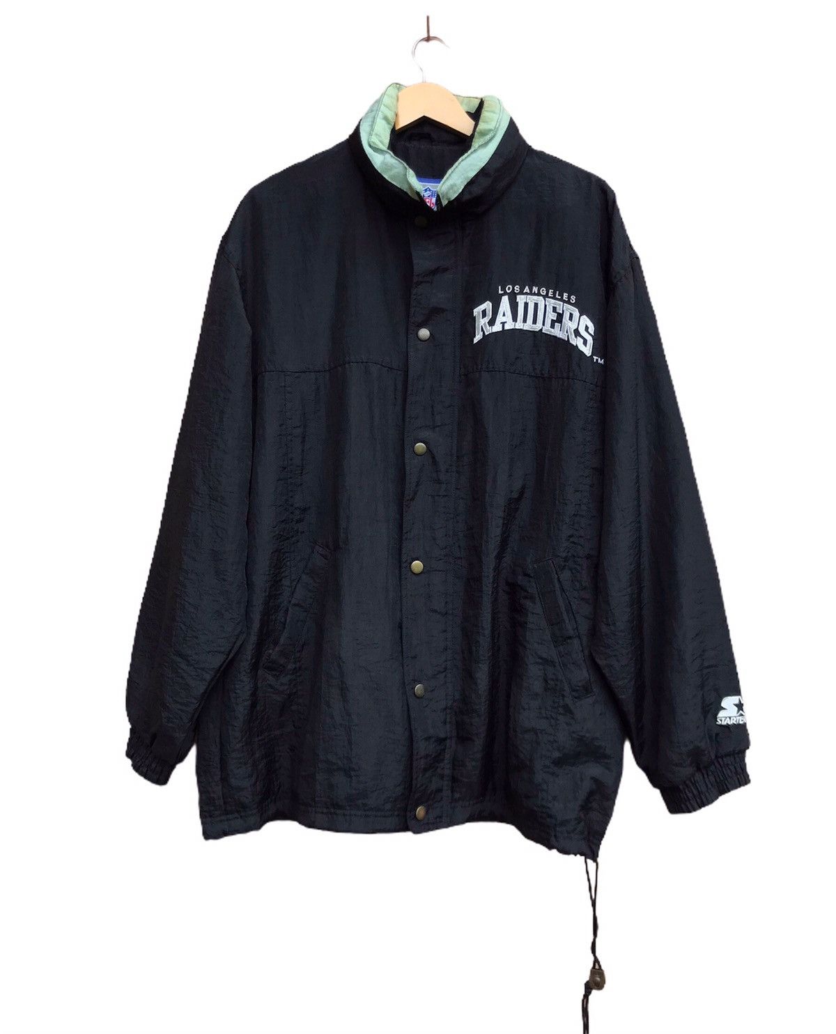 NFL Vintage 90s Starter NFL Los Angeles Raiders Nylon Jacket Size US L / EU 52-54 / 3 - 2 Thumbnail