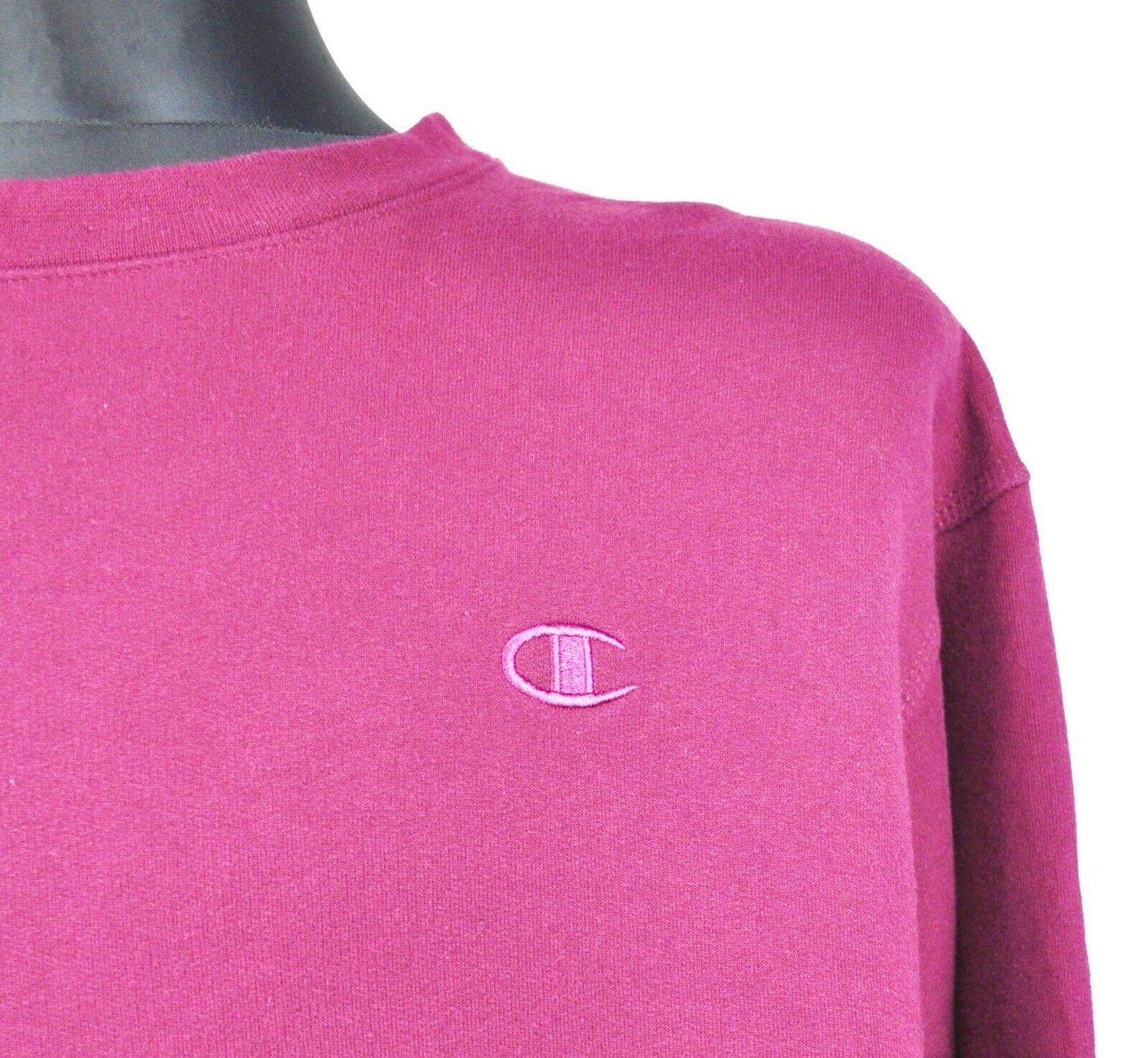 Champion Men XL Jumper Stitched Logo Burgundy Sweatshirt Crew Neck Size US XL / EU 56 / 4 - 2 Thumbnail