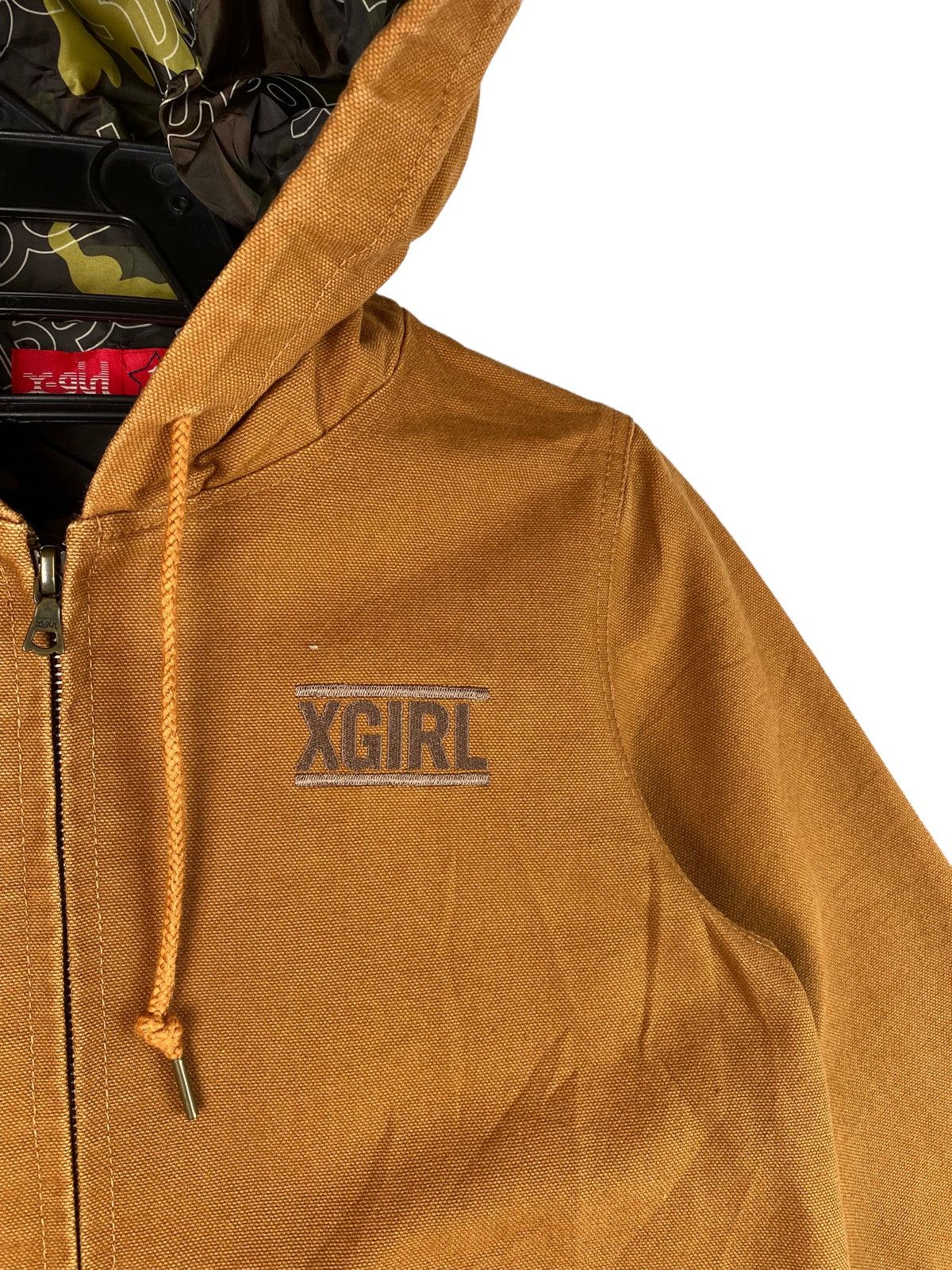 Japanese Brand X GIRL japan duck canvas cotton zip up hooded work jacket Size US S / EU 44-46 / 1 - 5 Thumbnail