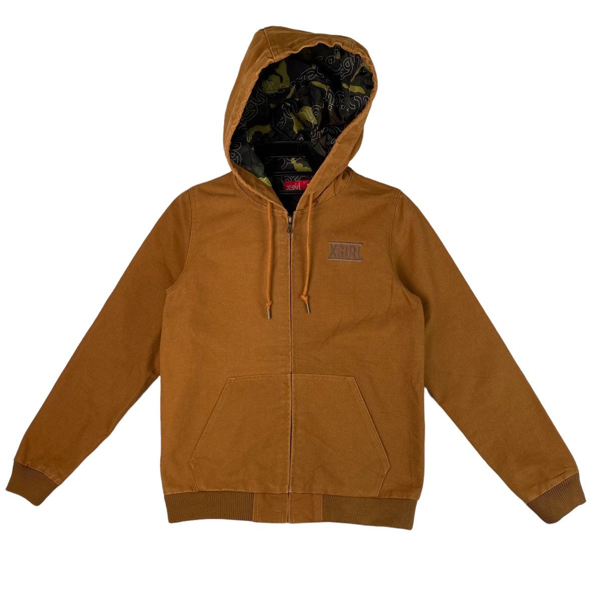 Japanese Brand X GIRL japan duck canvas cotton zip up hooded work jacket Size US S / EU 44-46 / 1 - 3 Thumbnail