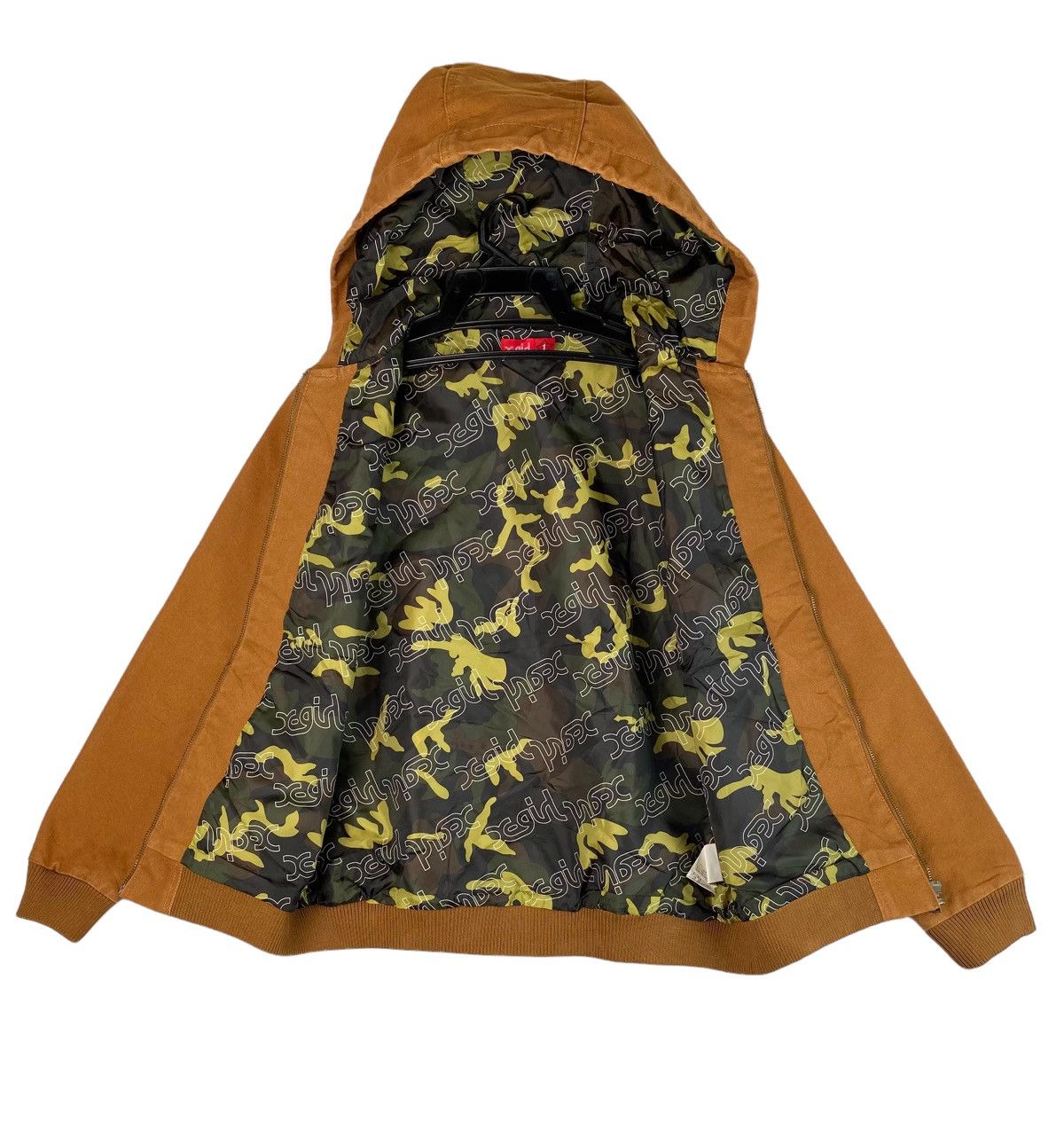 Japanese Brand X GIRL japan duck canvas cotton zip up hooded work jacket Size US S / EU 44-46 / 1 - 2 Thumbnail