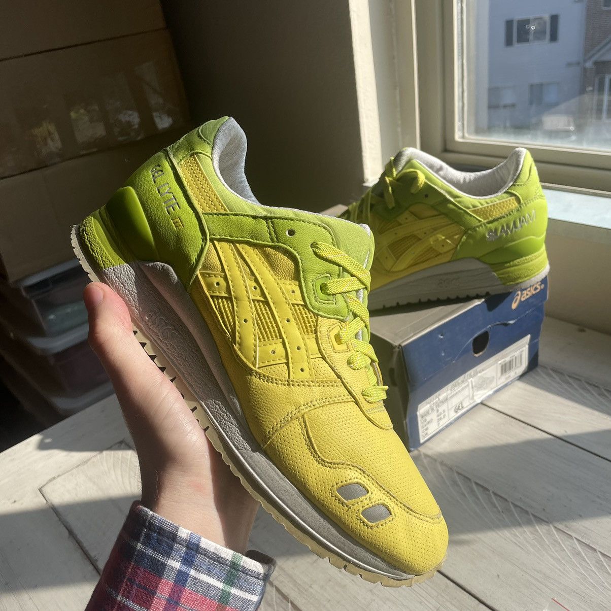 Asics 2012 SLAM JAM SOCiALiSM LEMON LiME GEL LYTE iii 3 H21SK0484 Size US 8 / EU 41 - 9 Thumbnail