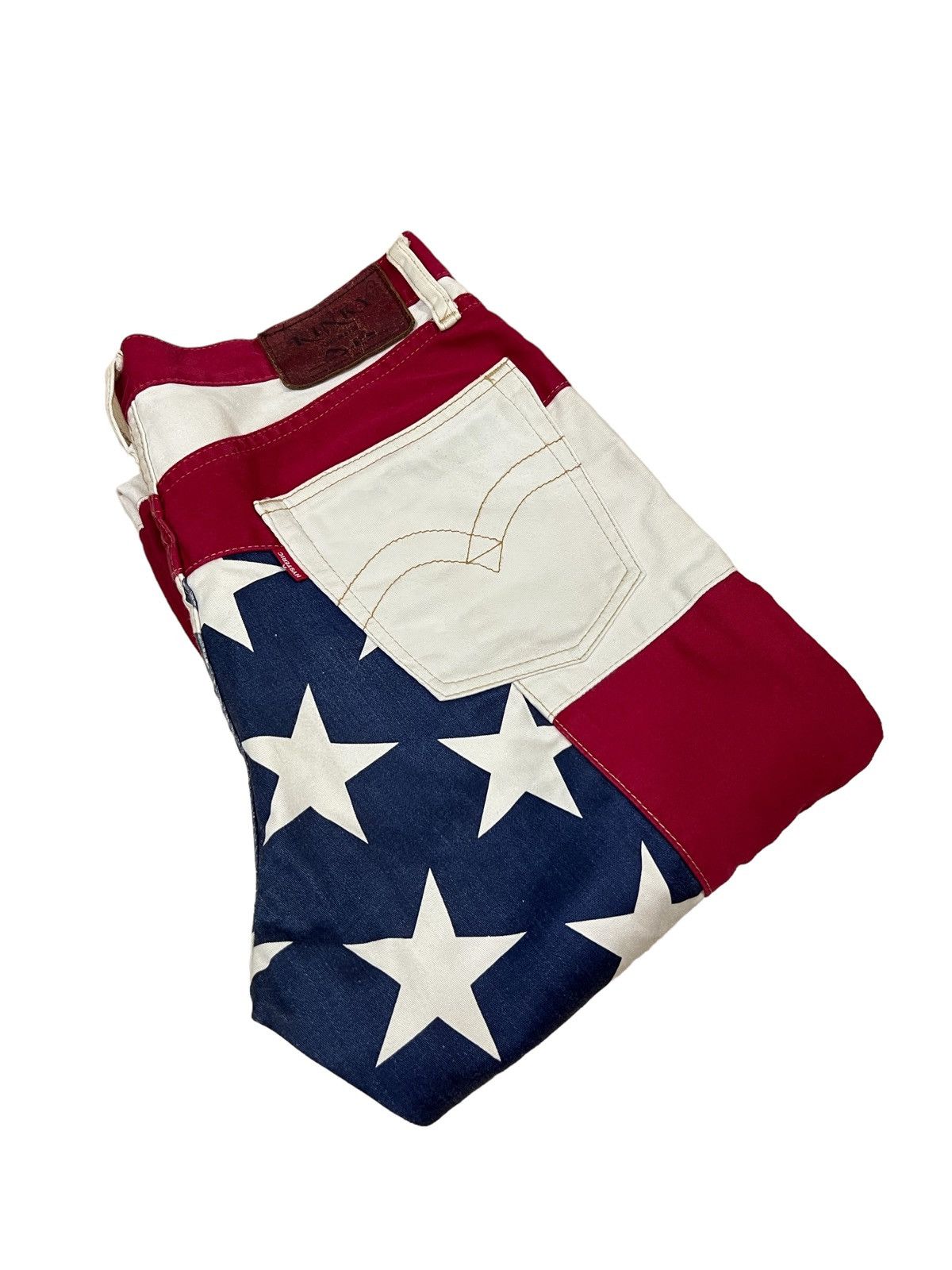Hysteric Glamour GRAIL🔥OG Hysteric Glamour USA Flag Hagi Patchwork Denim Size US 28 / EU 44 - 8 Thumbnail